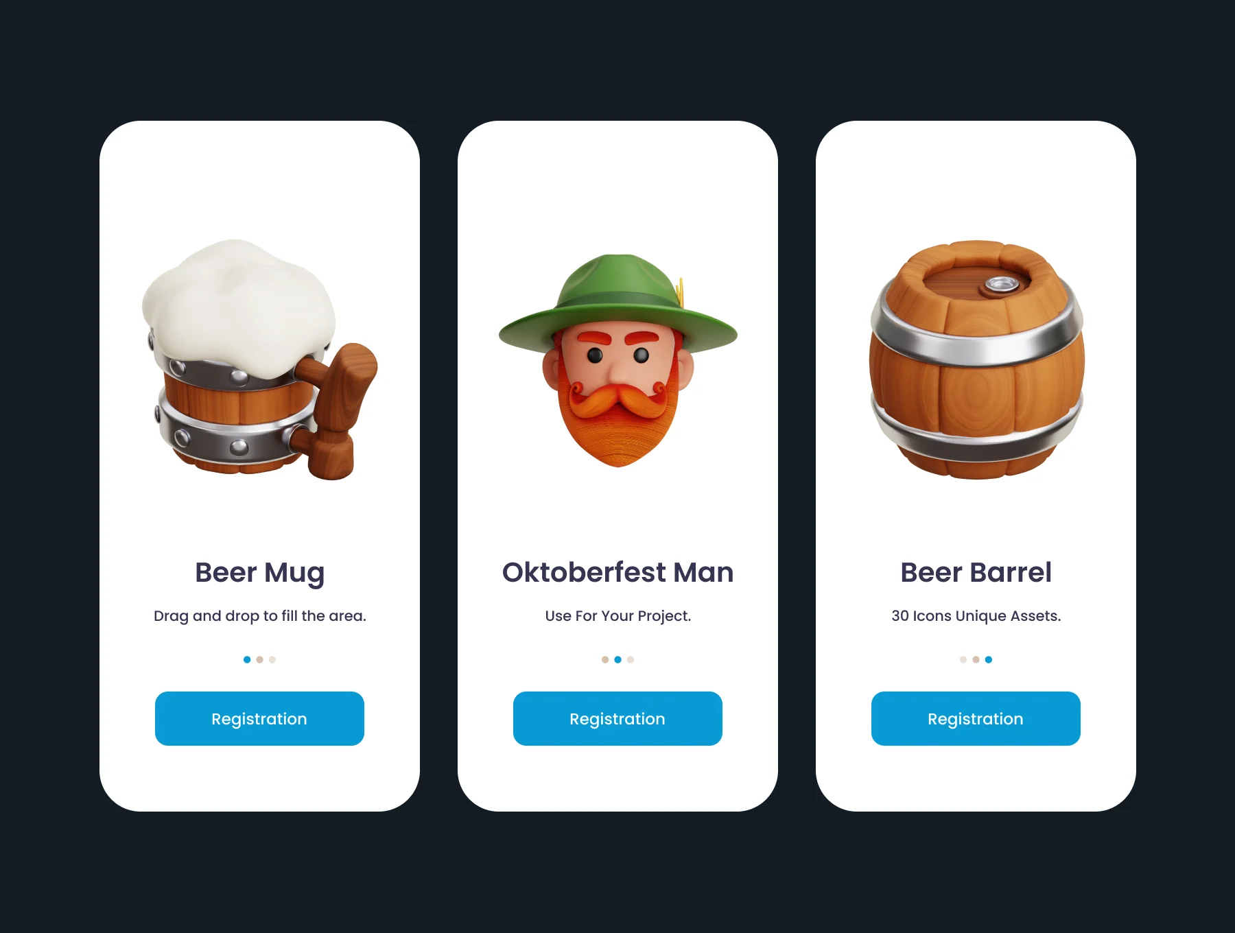 Oktoberfest 3D Illustration Pack 3