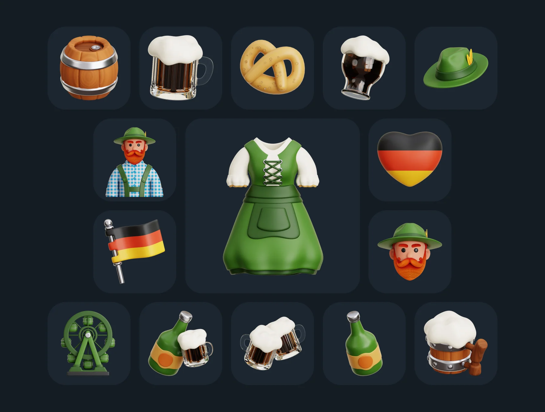 Oktoberfest 3D Illustration Pack 6