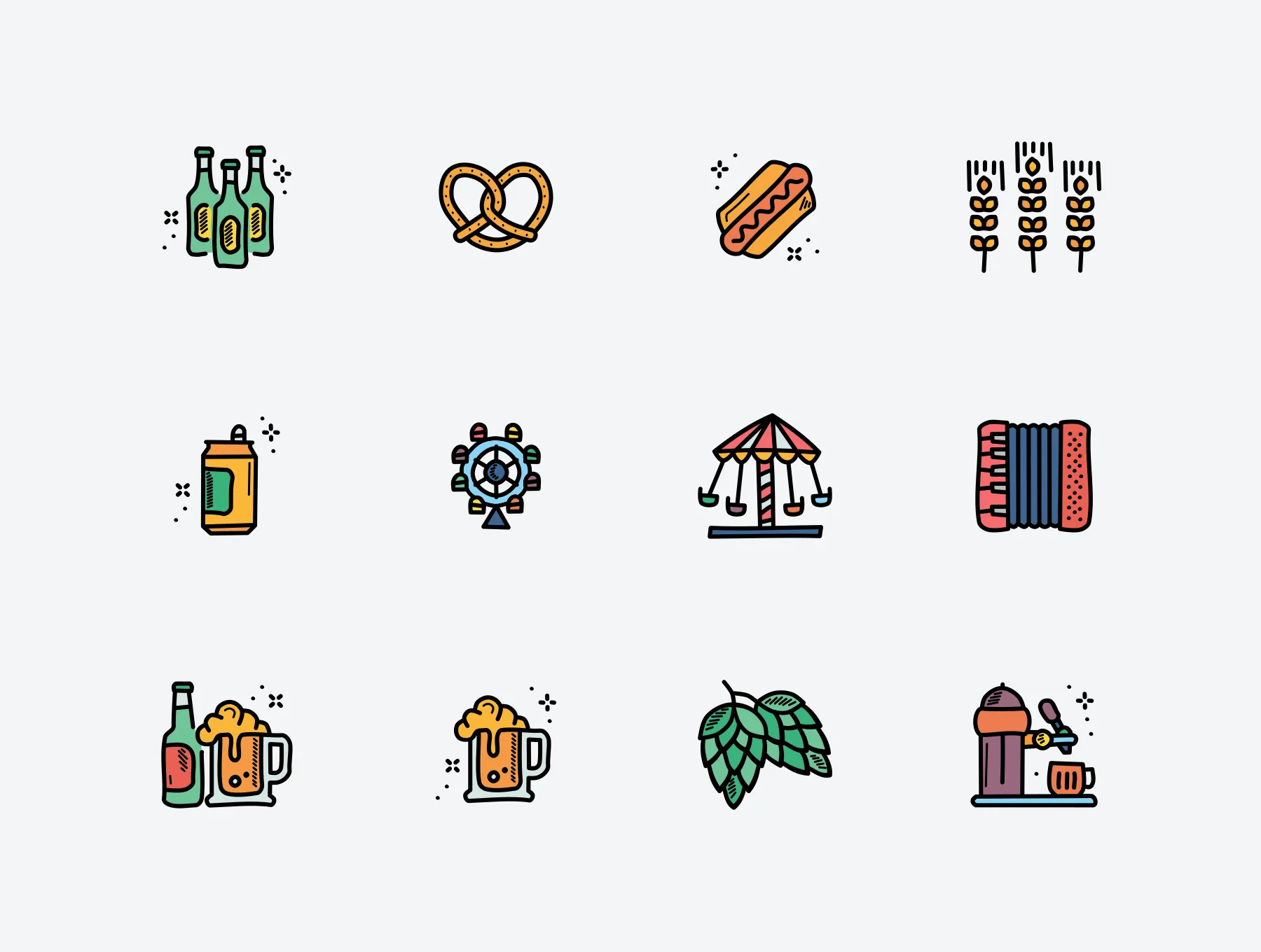 Oktoberfest Color Doodles 2