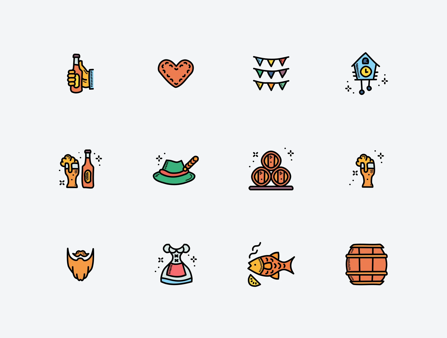 Oktoberfest Color Doodles 4