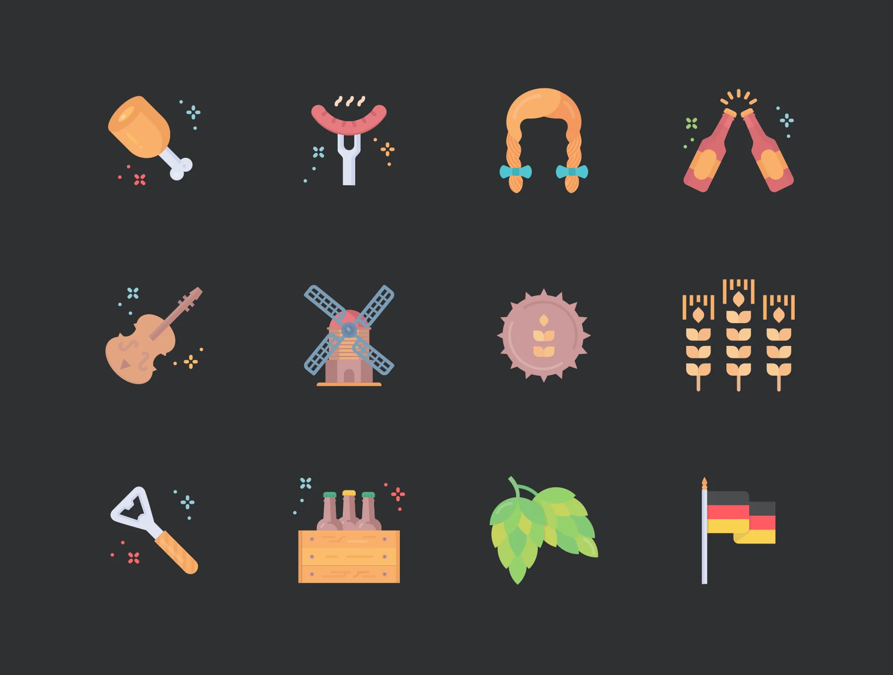 Oktoberfest Flat Icons 2