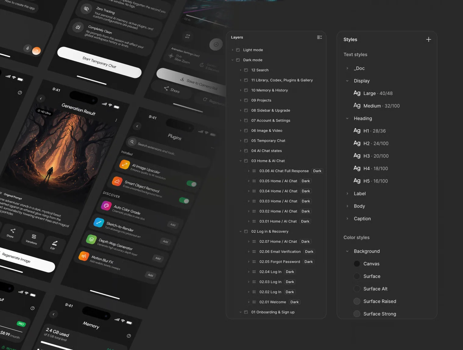 Oláq – AI Assistant Mobile UI Kit (Dark & Light) 2