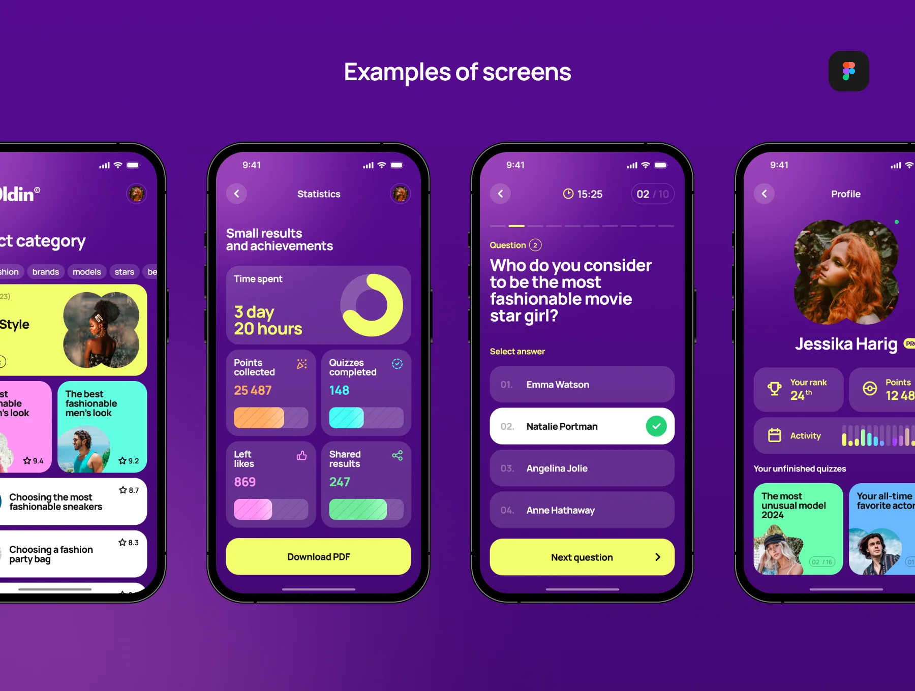 Oldin Fashion Quiz App Templates 4