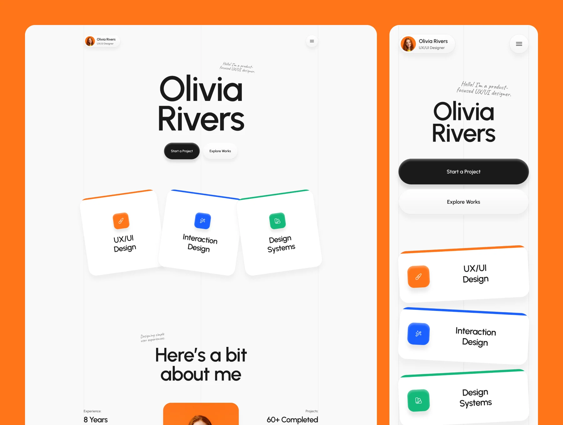 Olivia Rivers – Portfolio Website 3