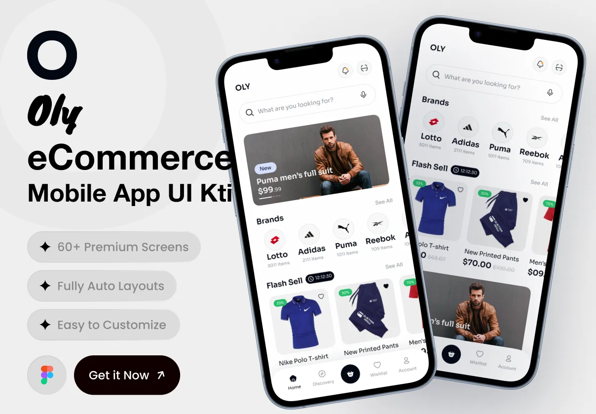 OLY E-commerce App UI Kit