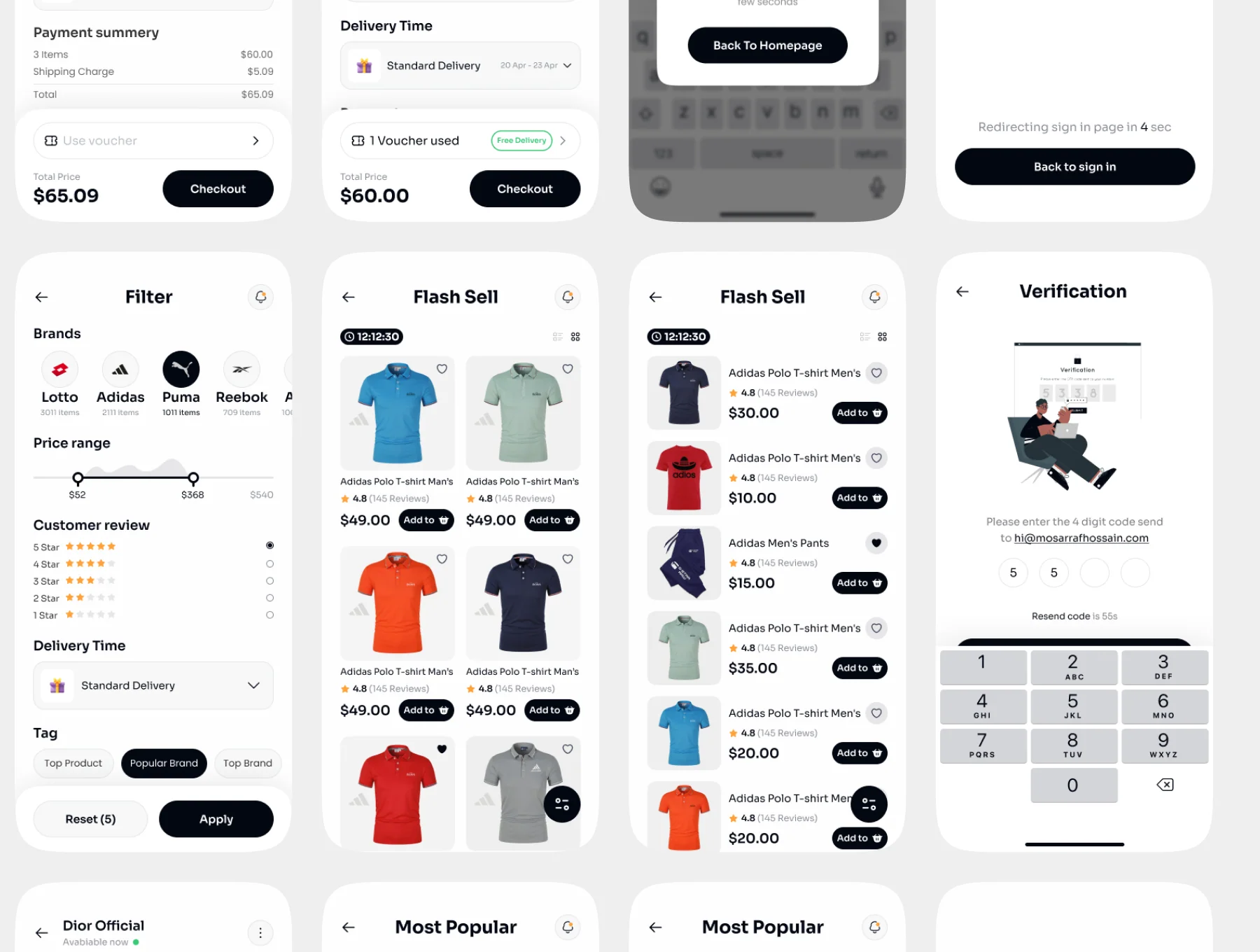 OLY E-commerce App UI Kit 6