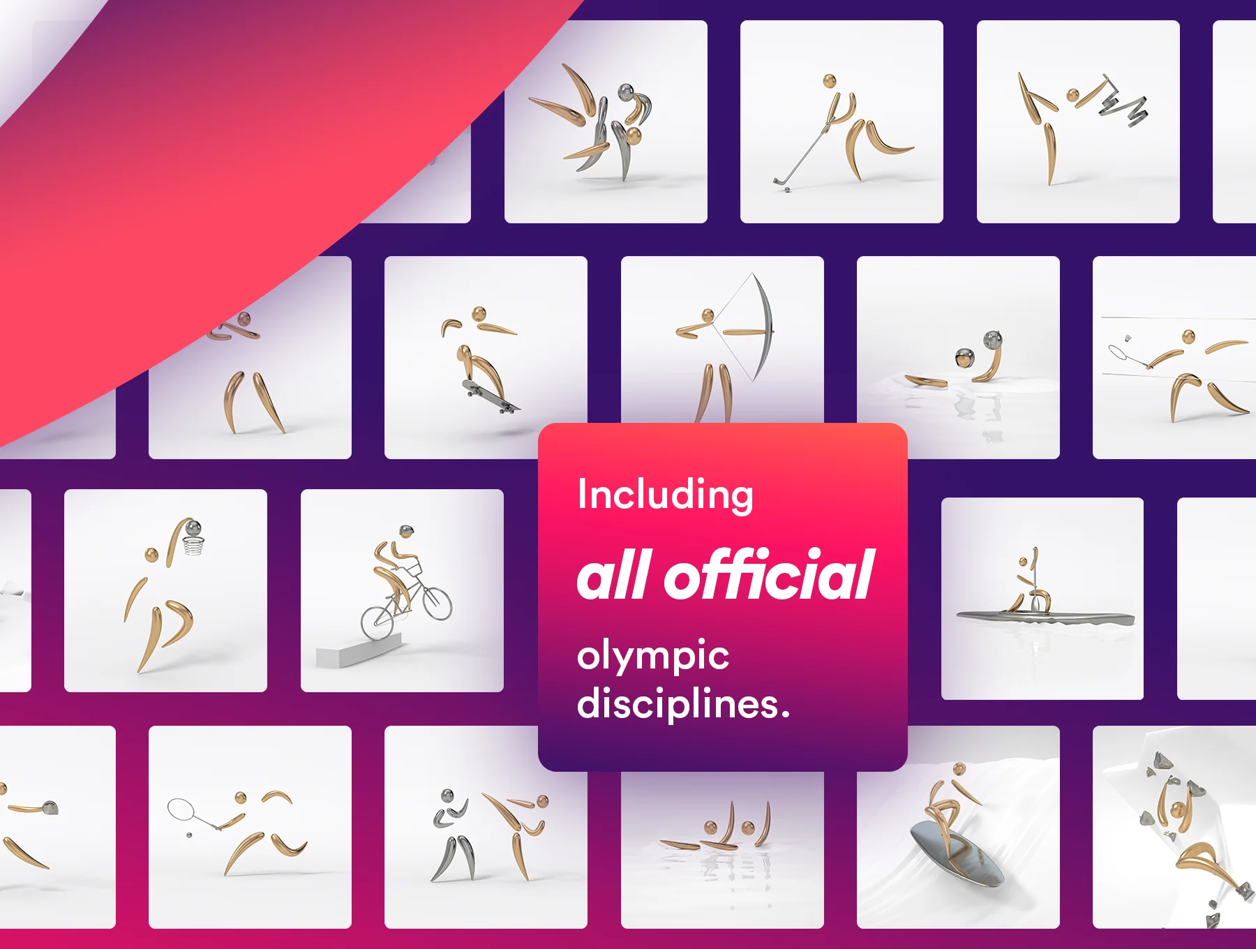 Olympic 3D Icon Set 2