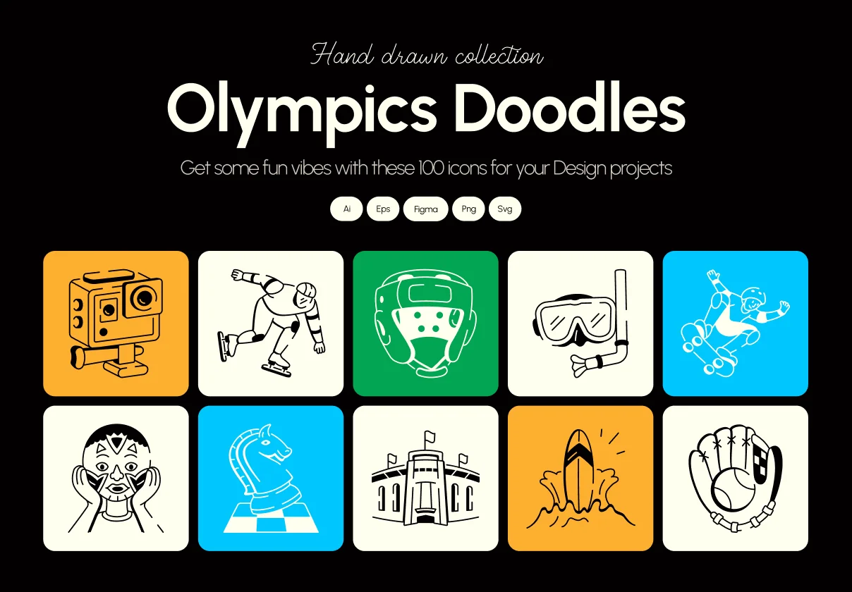 Olympics Doodles Art Set