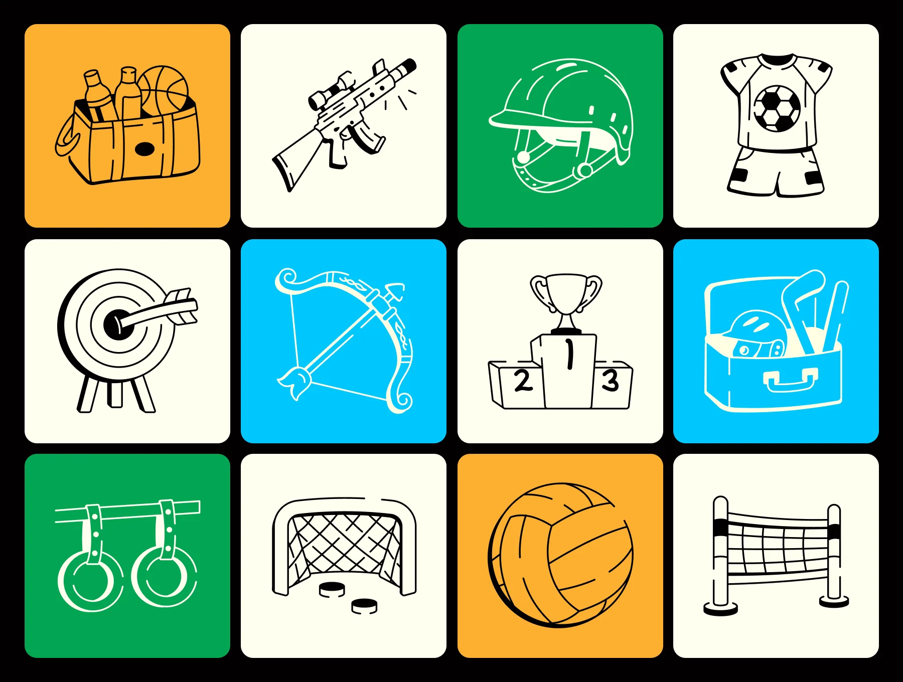 Olympics Doodles Art Set 5