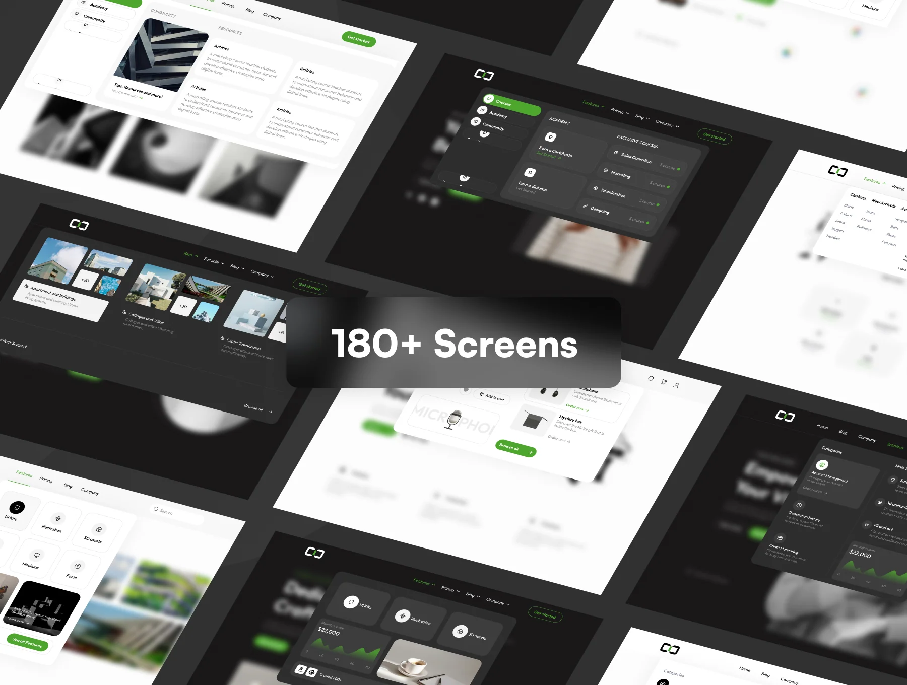 Modern Navigation Bars & Hero Sections UI Kit 2