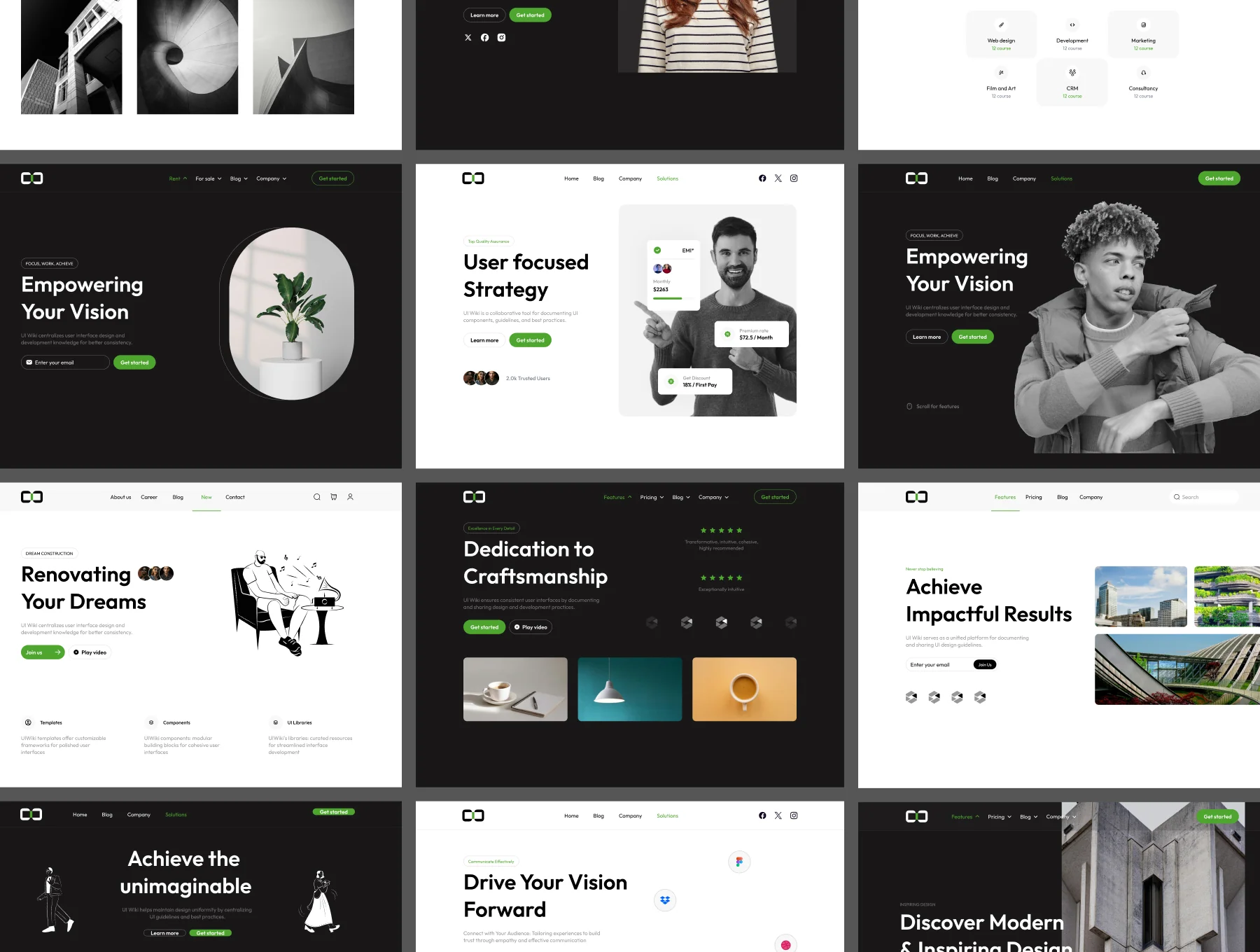 Modern Navigation Bars & Hero Sections UI Kit 4