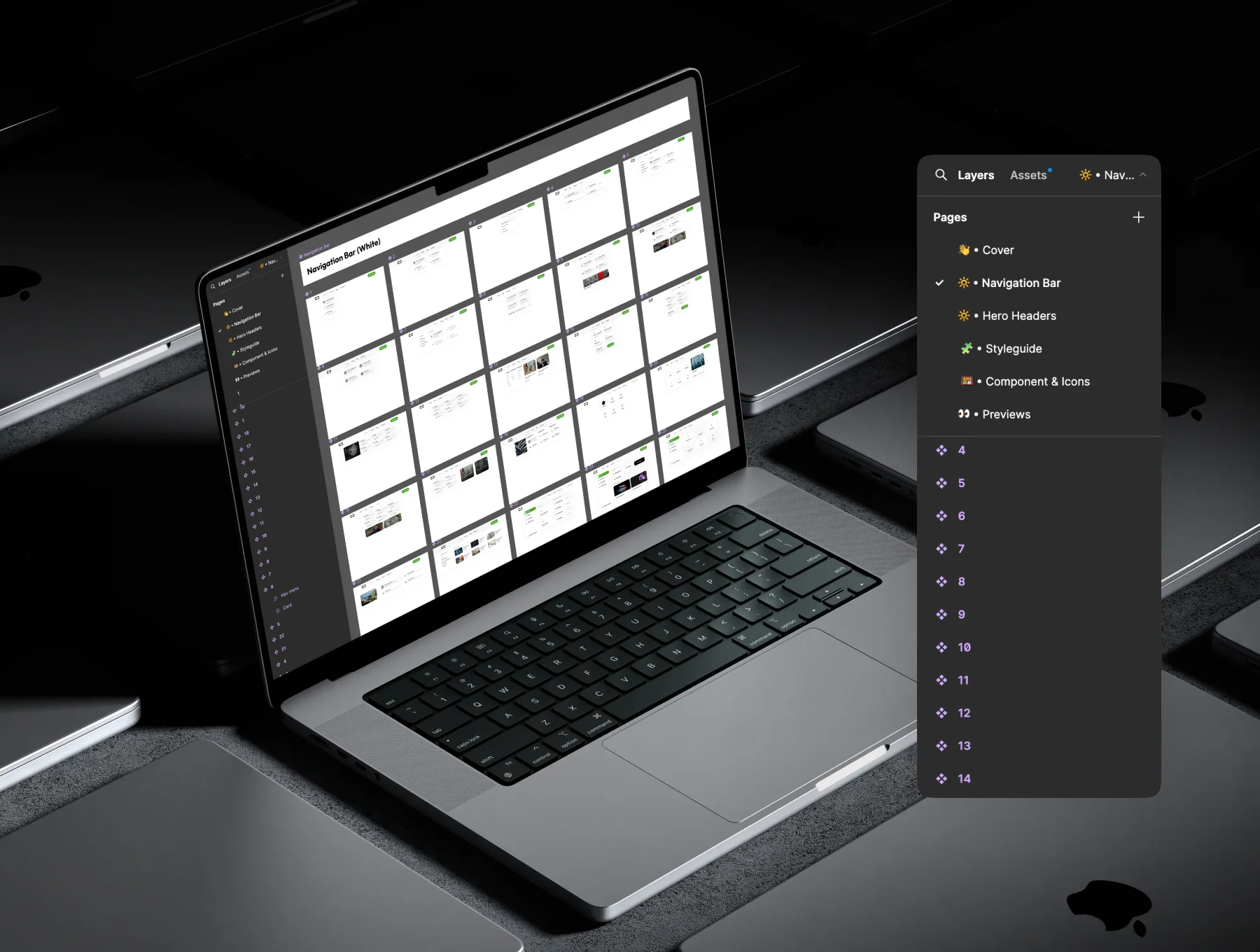 Modern Navigation Bars & Hero Sections UI Kit 5