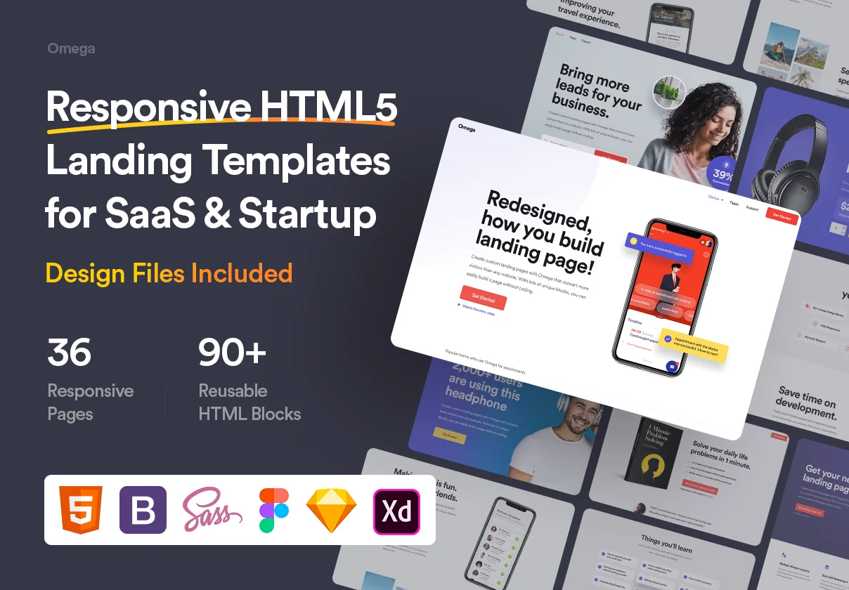 Omega - Bootstrap Landing Templates