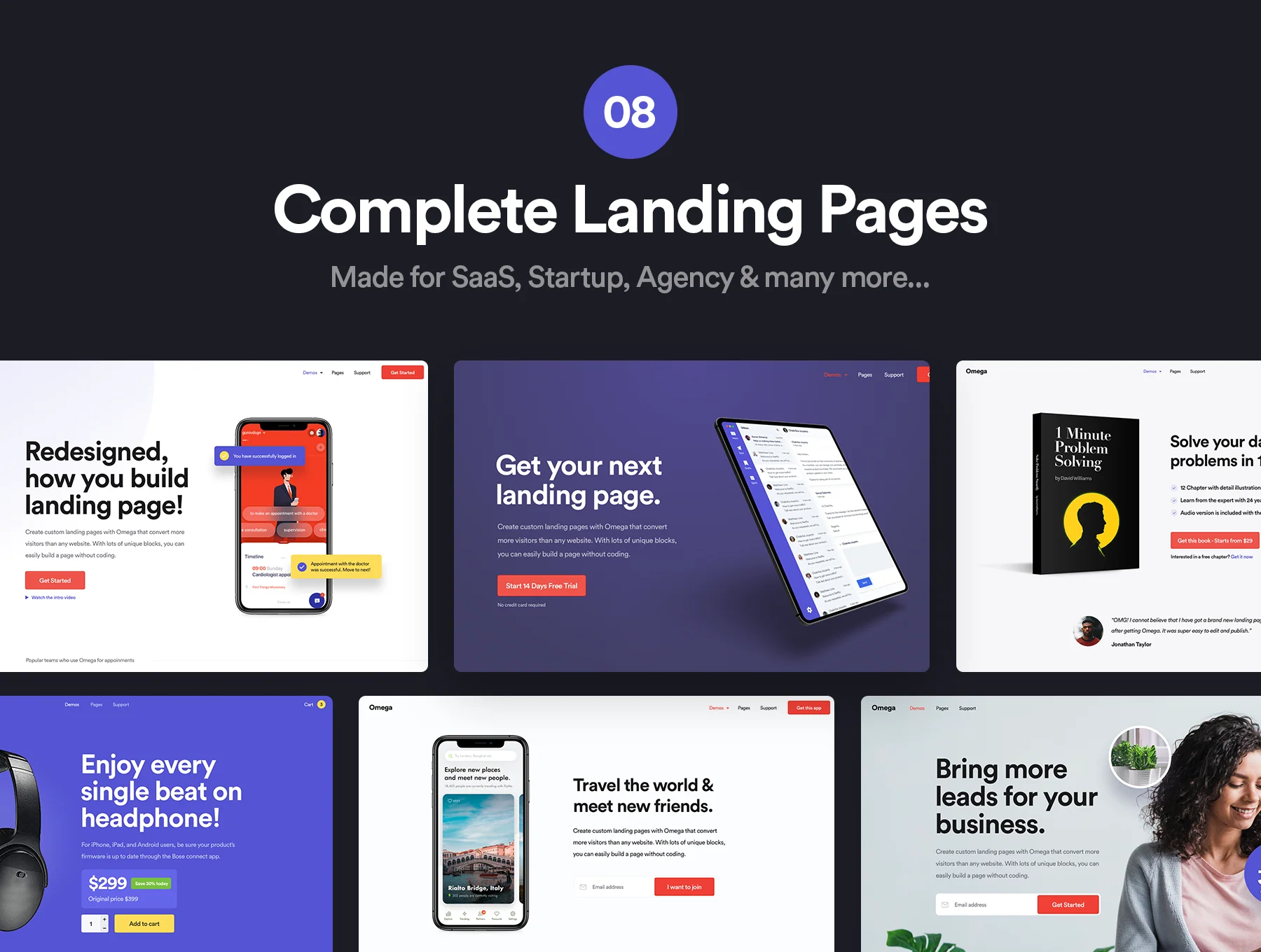Omega - Bootstrap Landing Templates 2