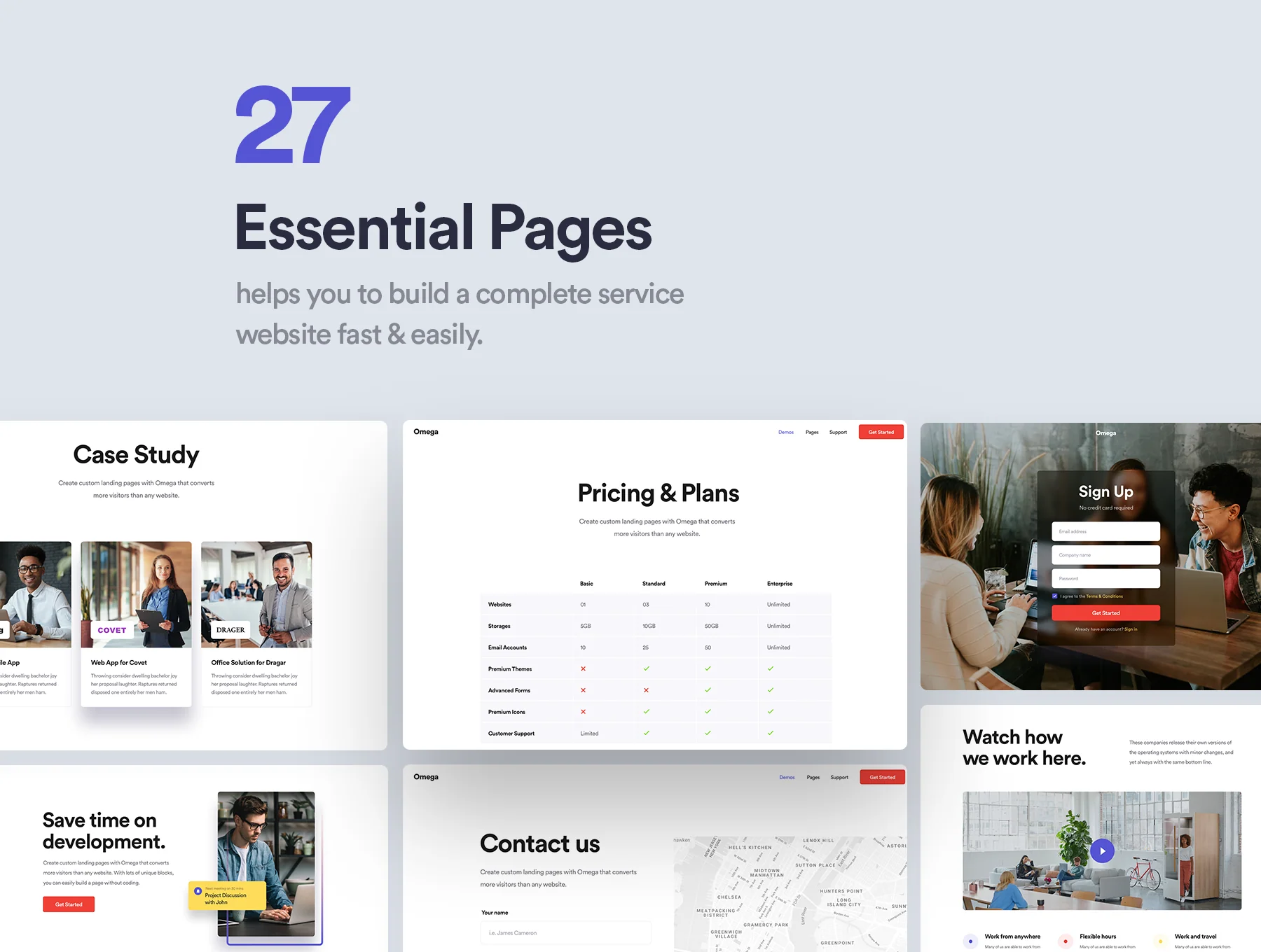 Omega - Bootstrap Landing Templates 3