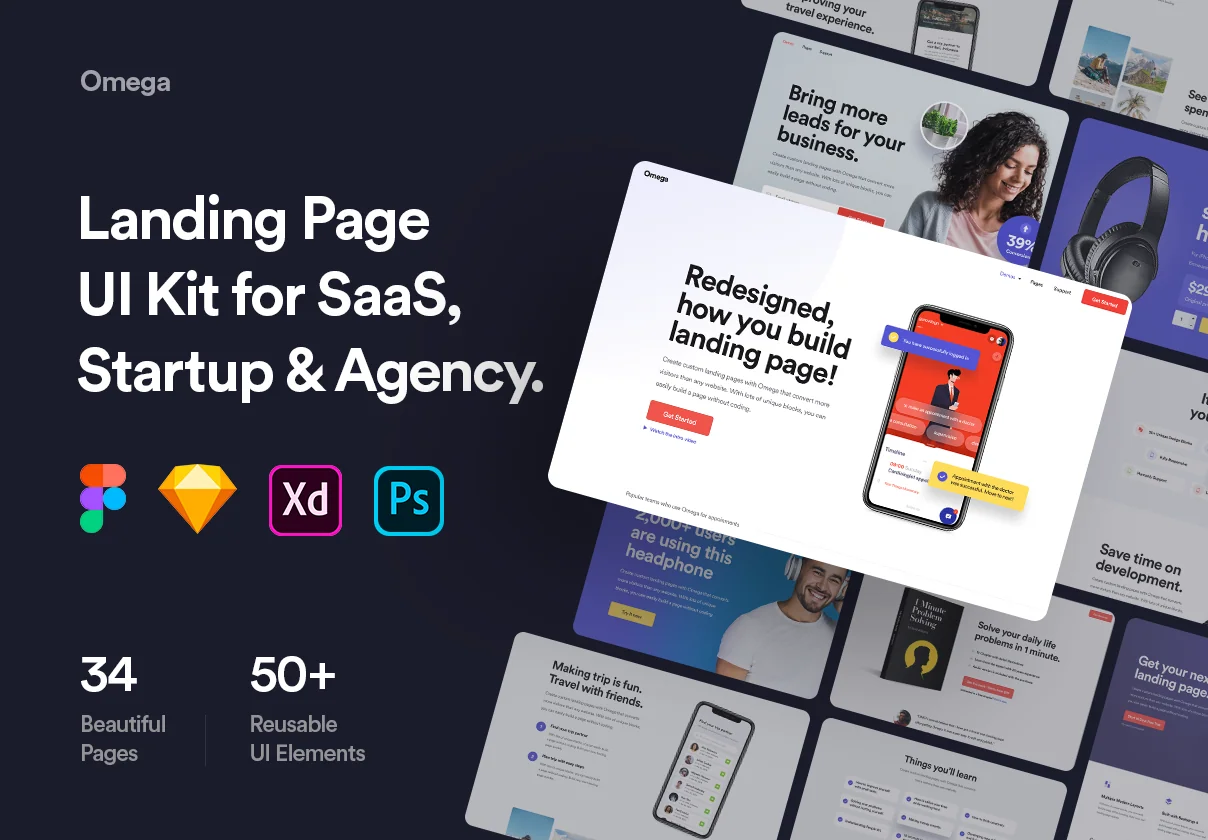 Omega - Landing Page Design Template