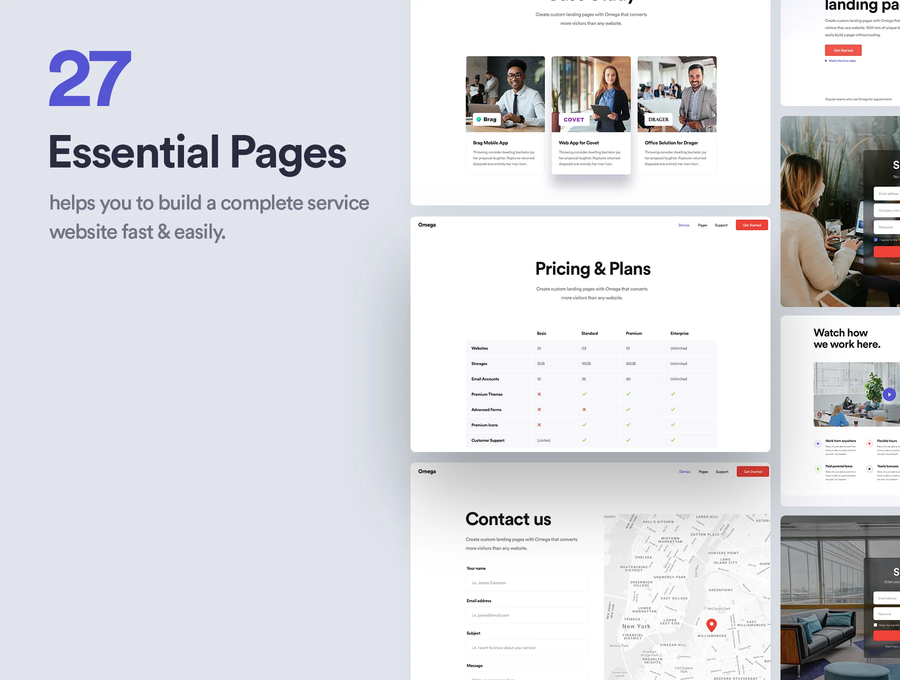 Omega - Landing Page Design Template 4