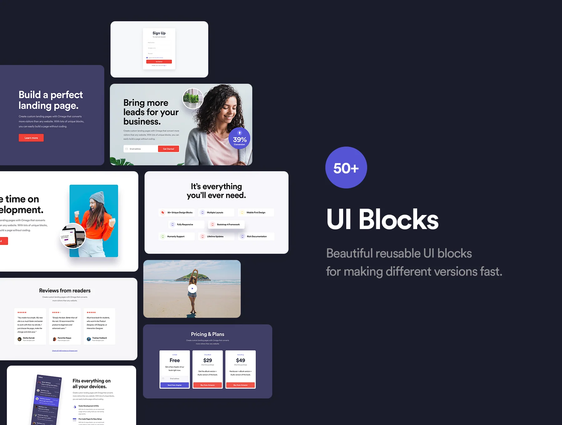 Omega - Landing Page Design Template 6