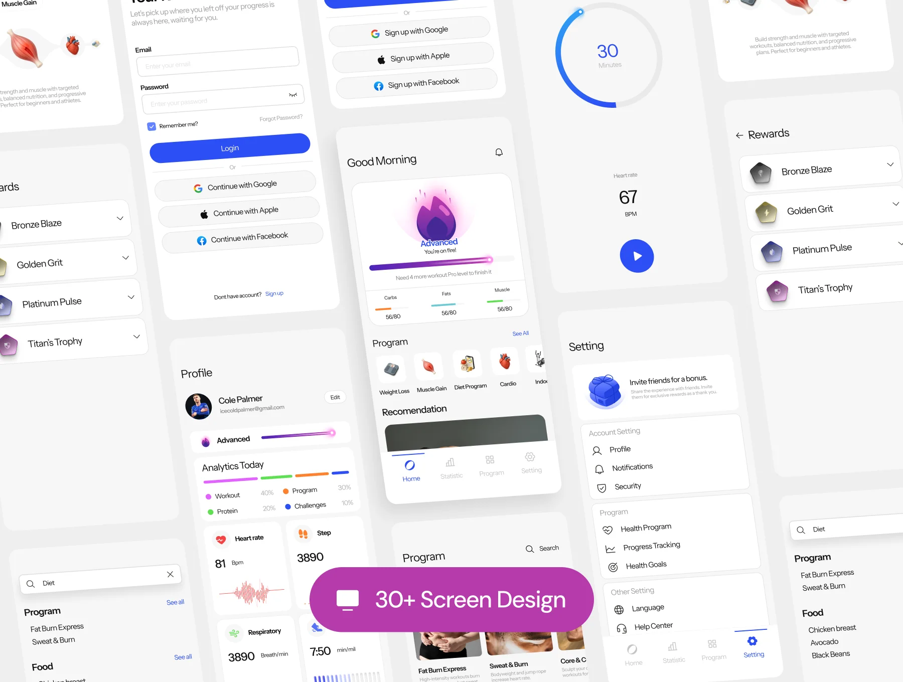 Omni Healthy Lifestyle Mobile App UI Kit 3