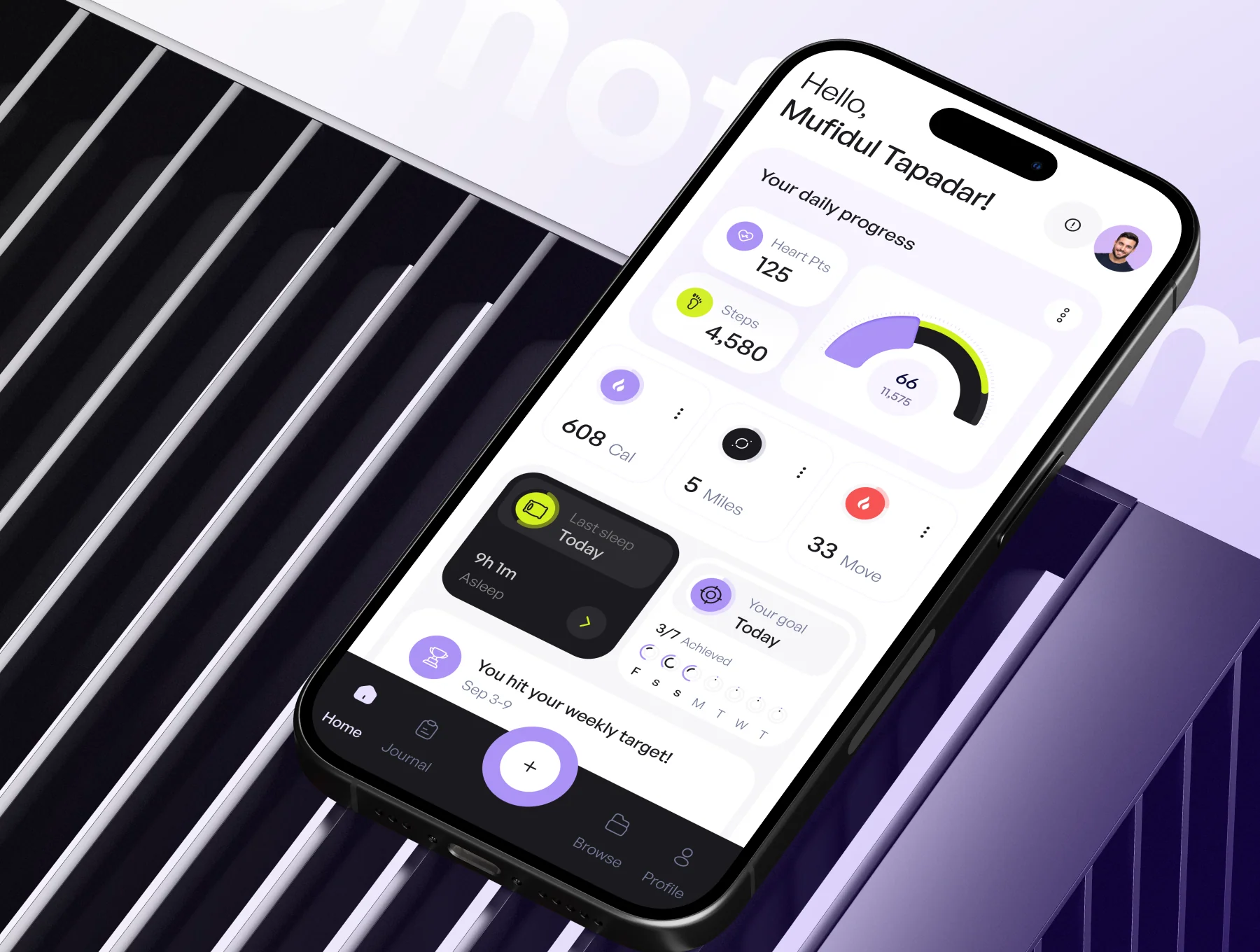 Omofit- Fitness tracking app 3