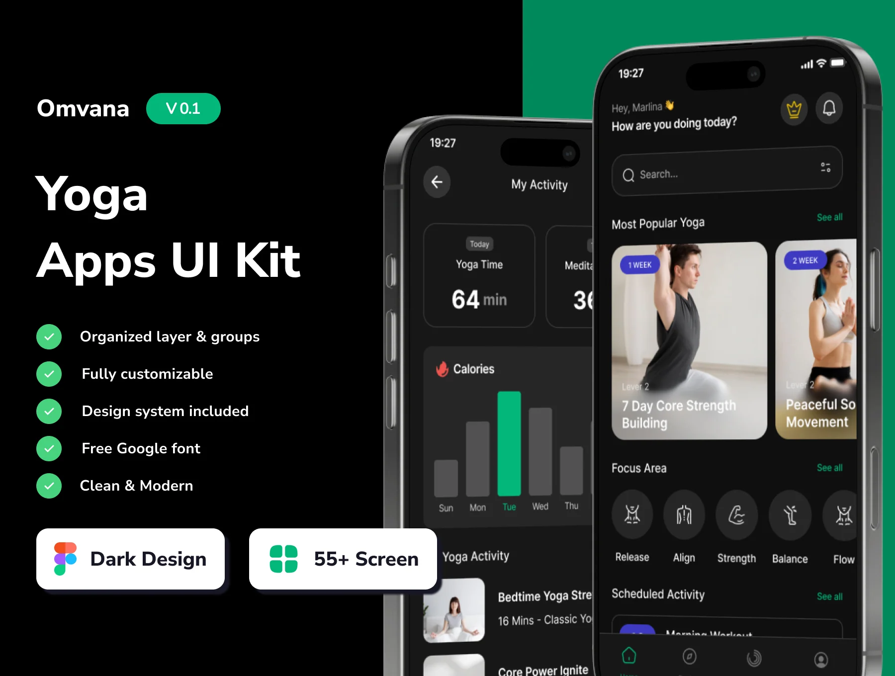 Omvana - Yoga Mobile App UI Kits