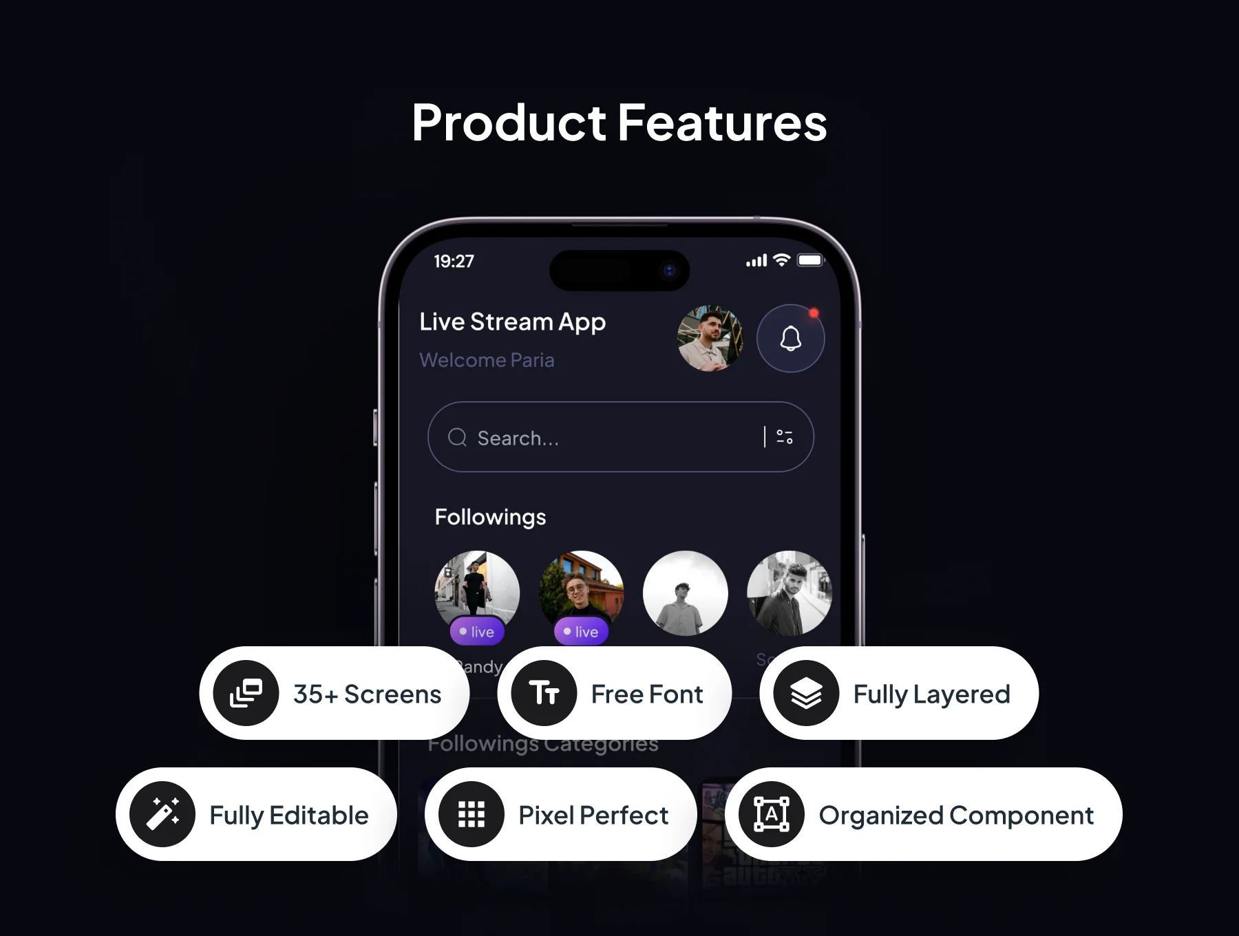 ONAIR - Live Stream App UI Kit