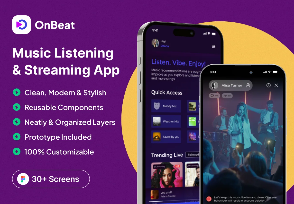 OnBeat - Music Listening & Streaming App