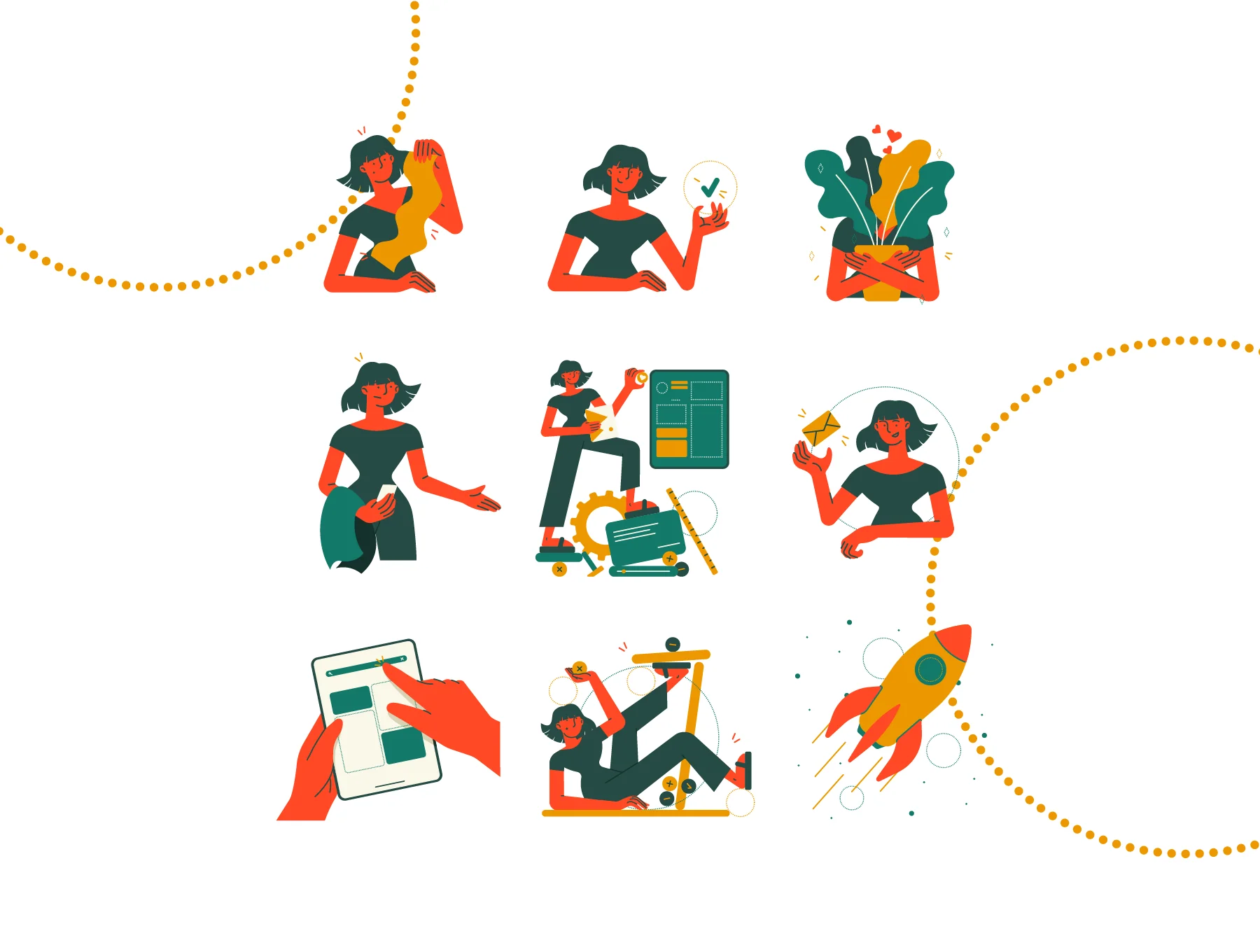 Onboarding Flat Illustration Pack 4