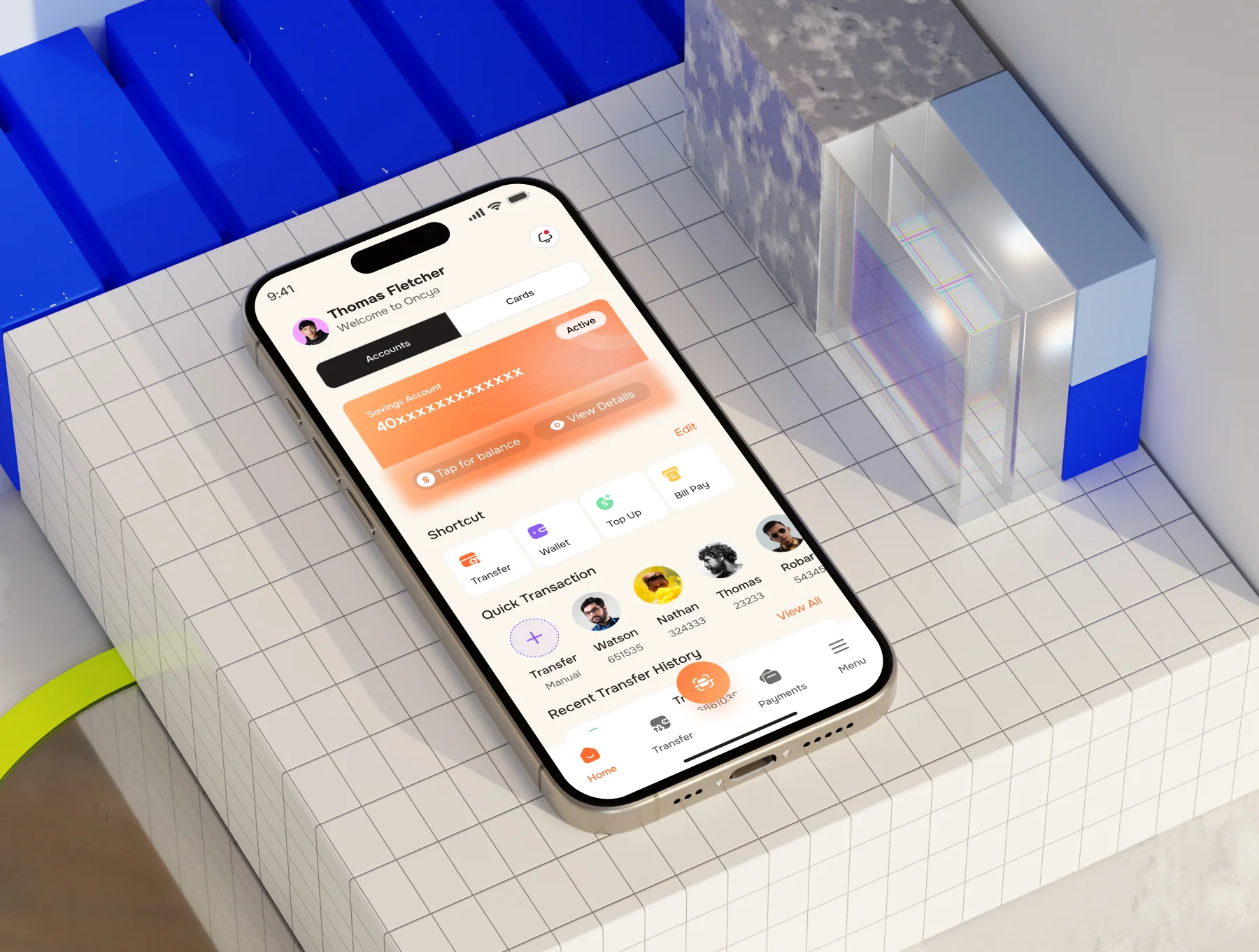 Oncya – Mobile Banking App UI Design Kit 4