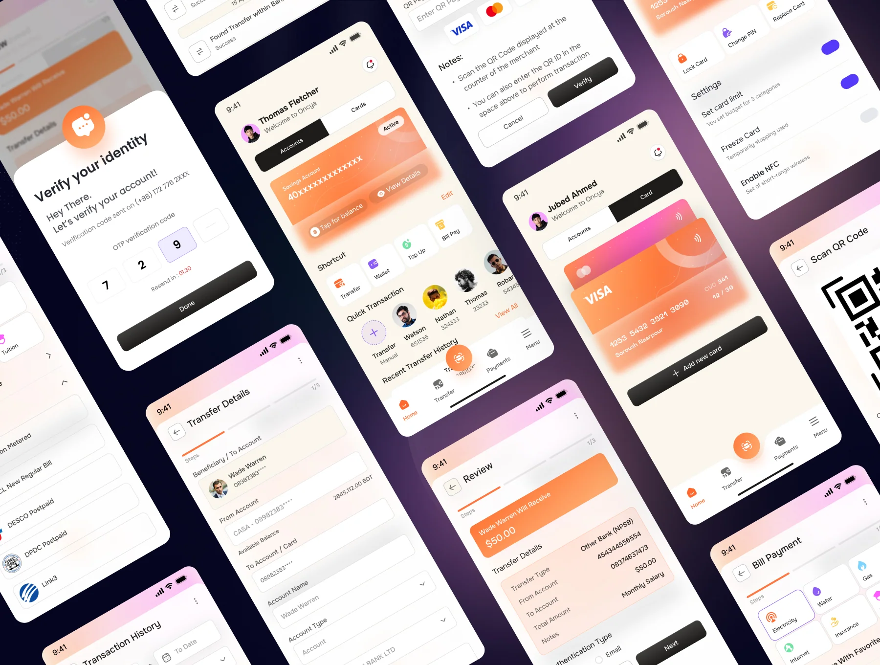 Oncya – Mobile Banking App UI Design Kit 6