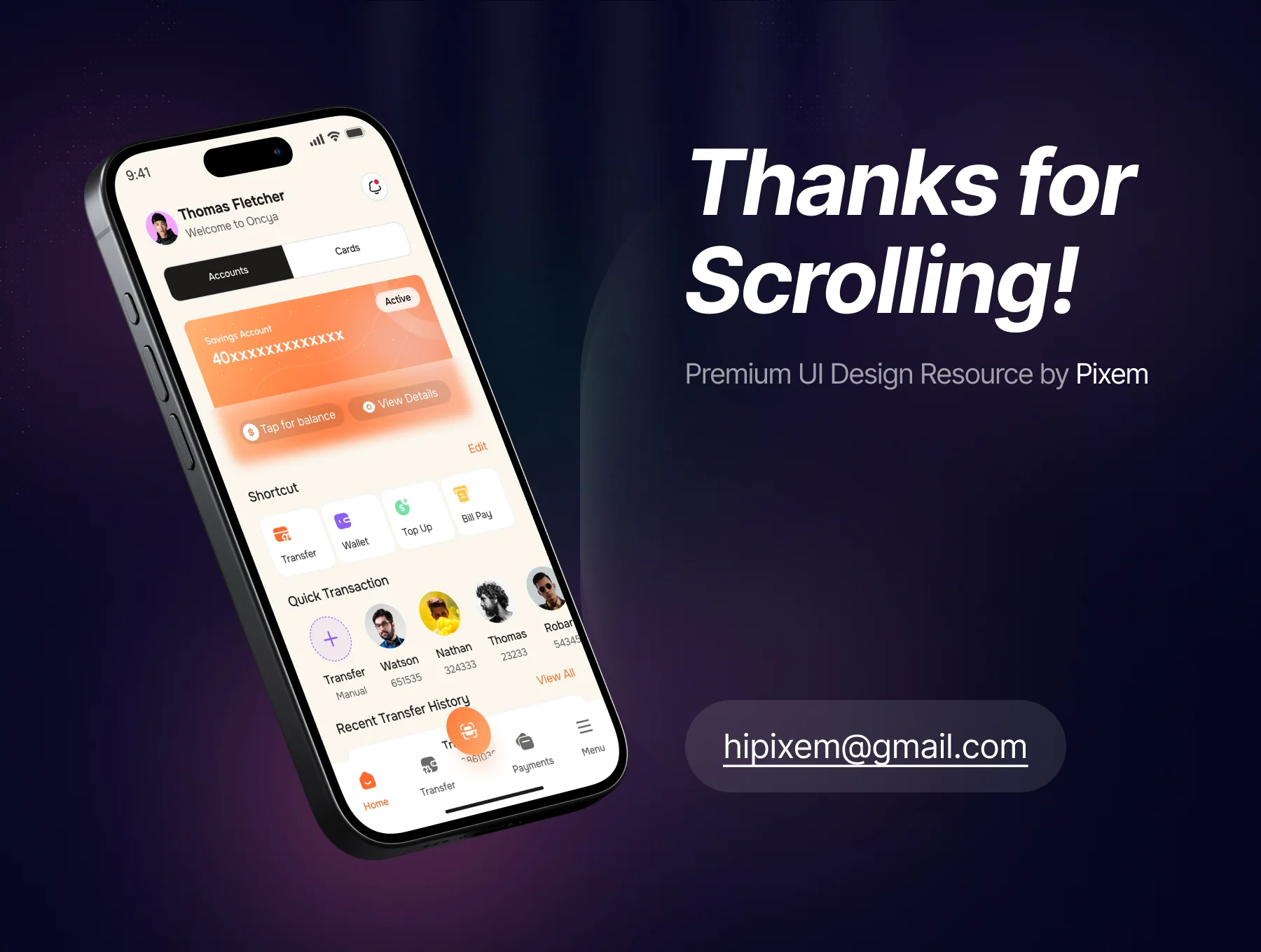 Oncya – Mobile Banking App UI Design Kit 8