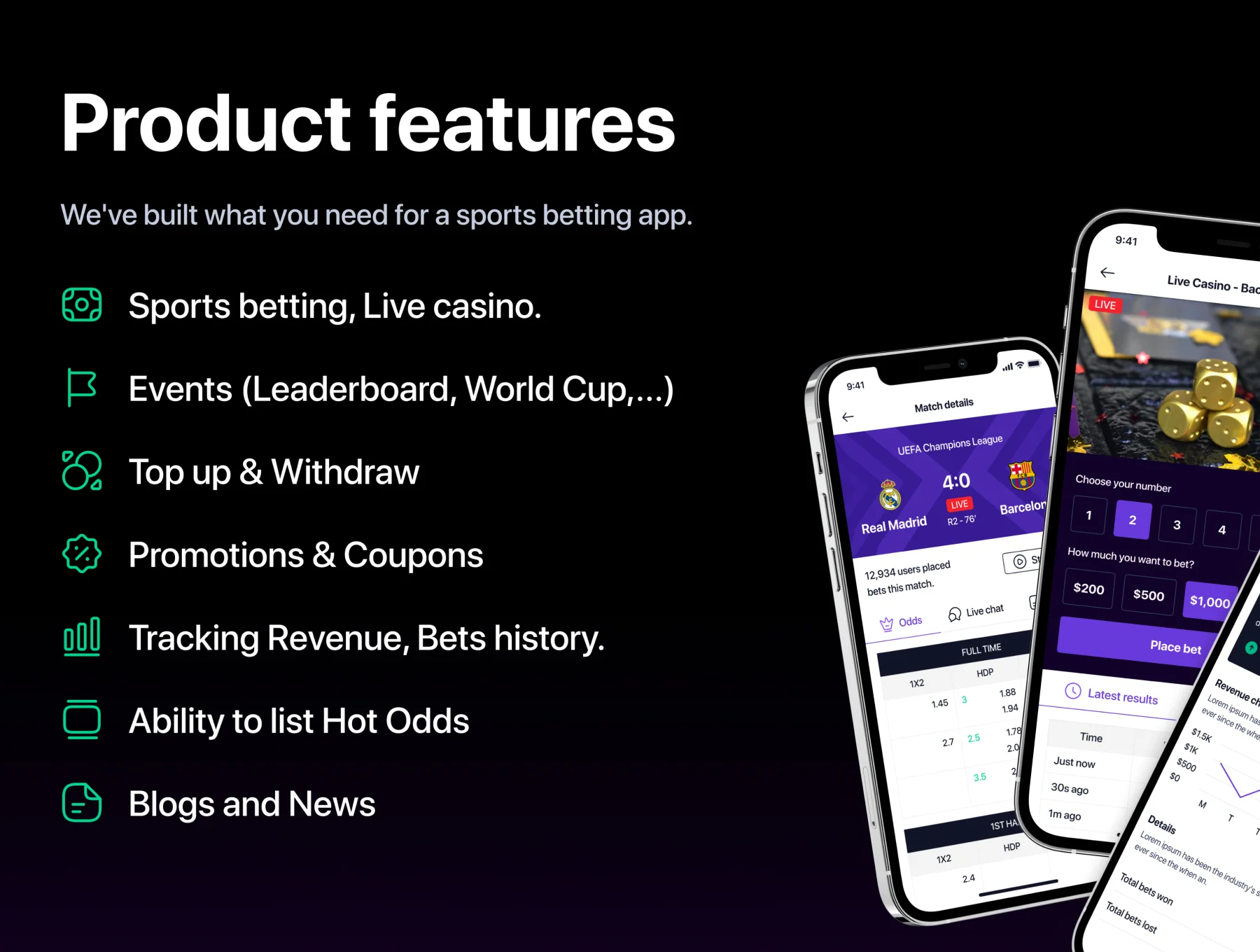 OneBet - Sports Bets UI Kit App 2