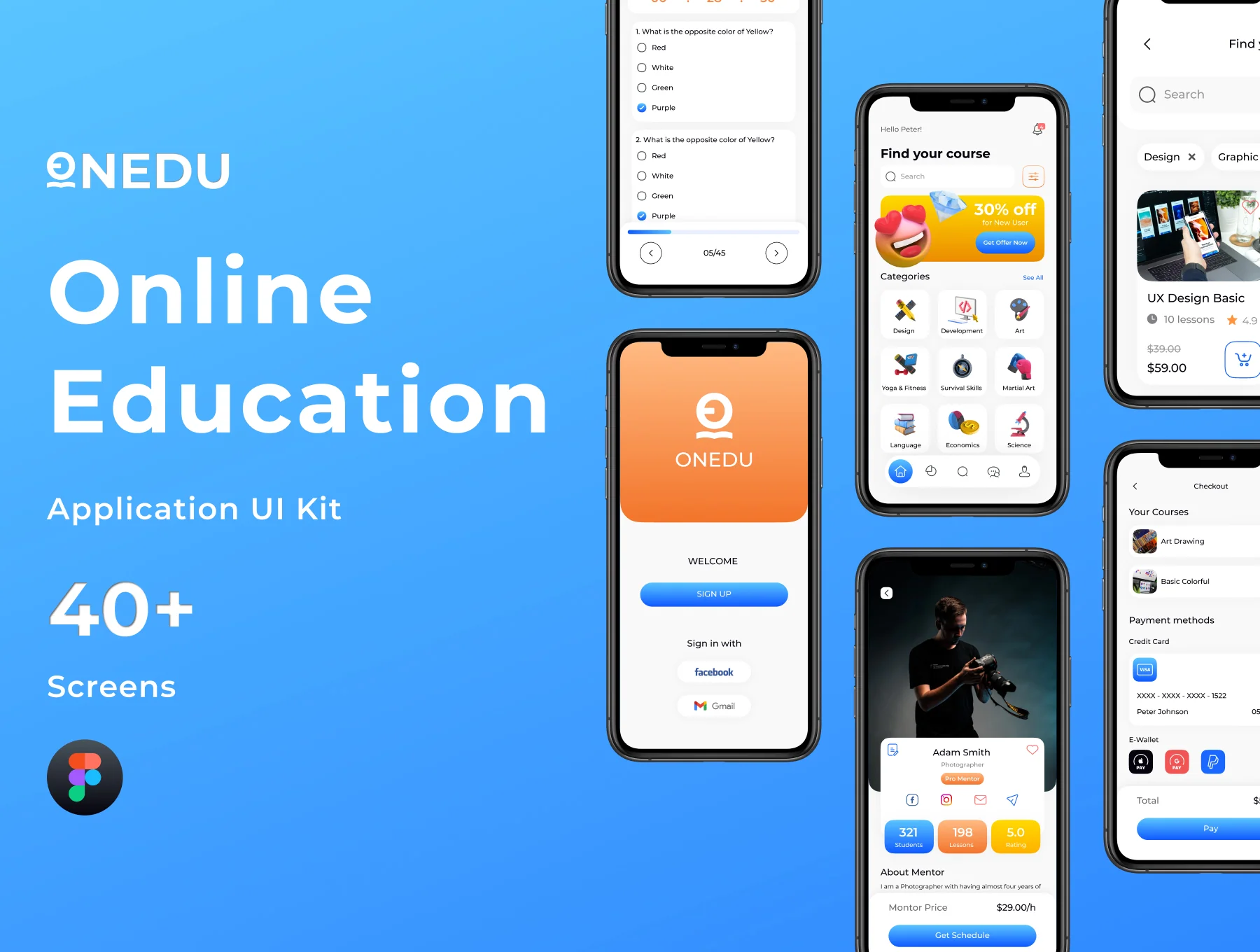 ONEDU - Online Education App UI Kit