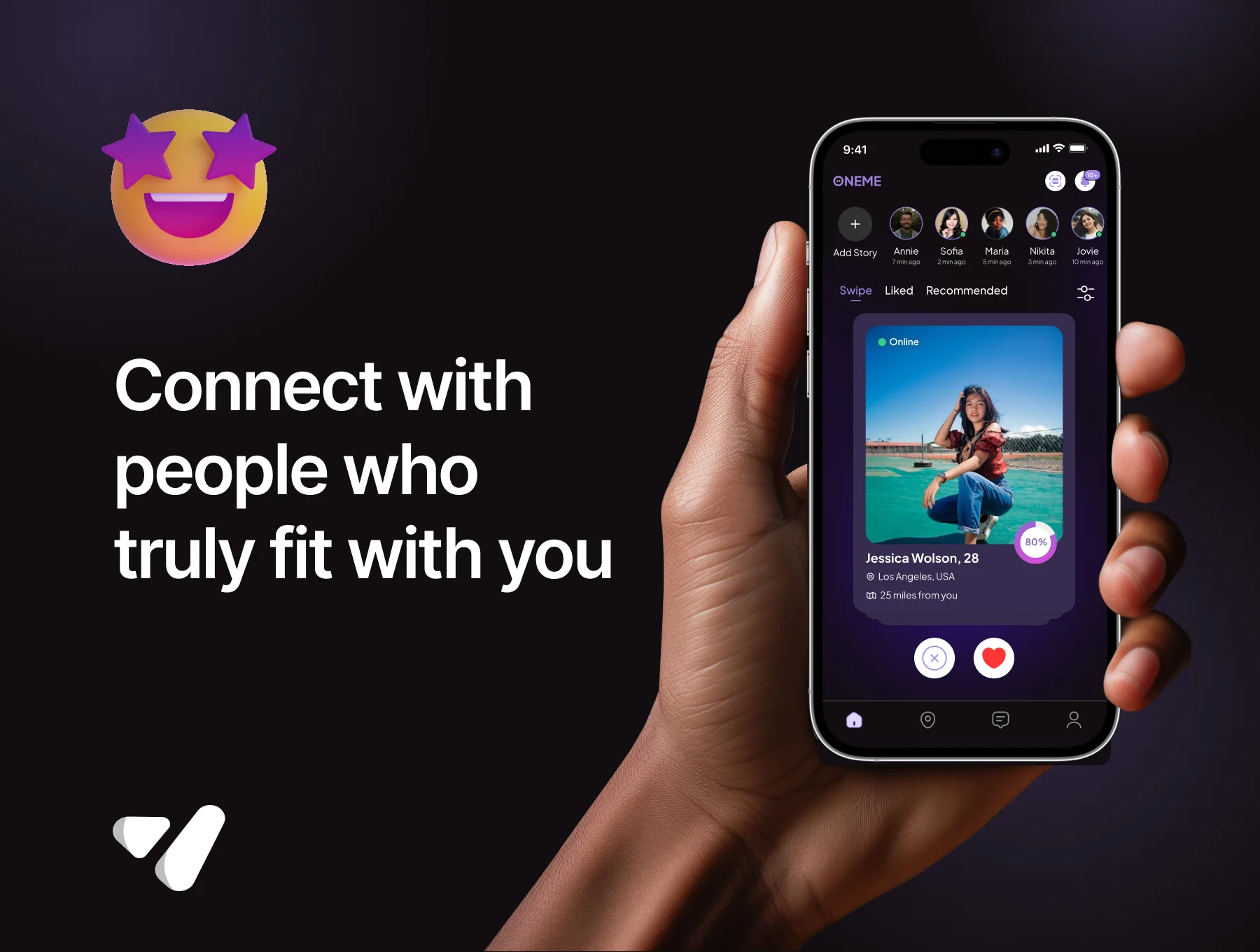 Oneme - Dating App UI Kit 6