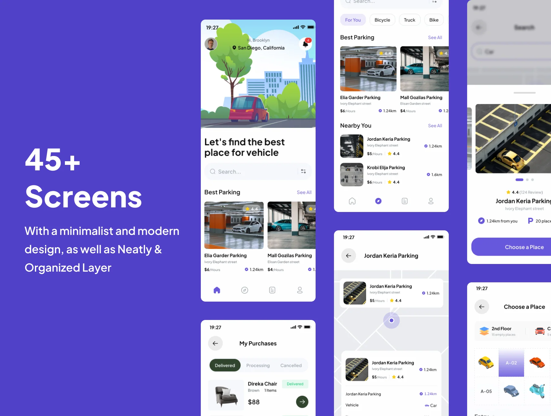 OneSpace - Parking Apps UI Kits 2
