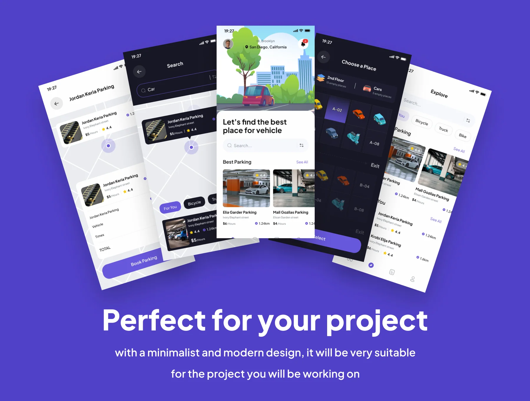 OneSpace - Parking Apps UI Kits 4