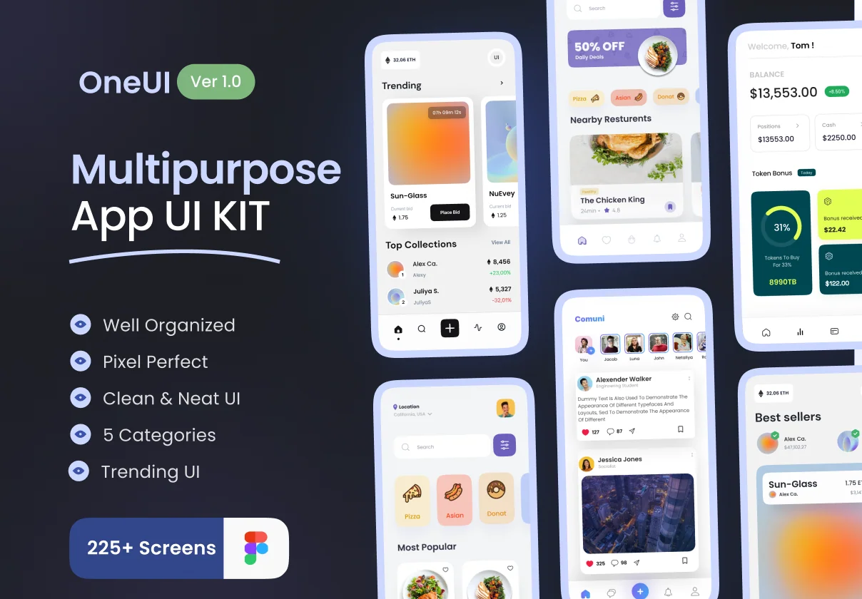 OneUI- Multipurpose App UI Kit