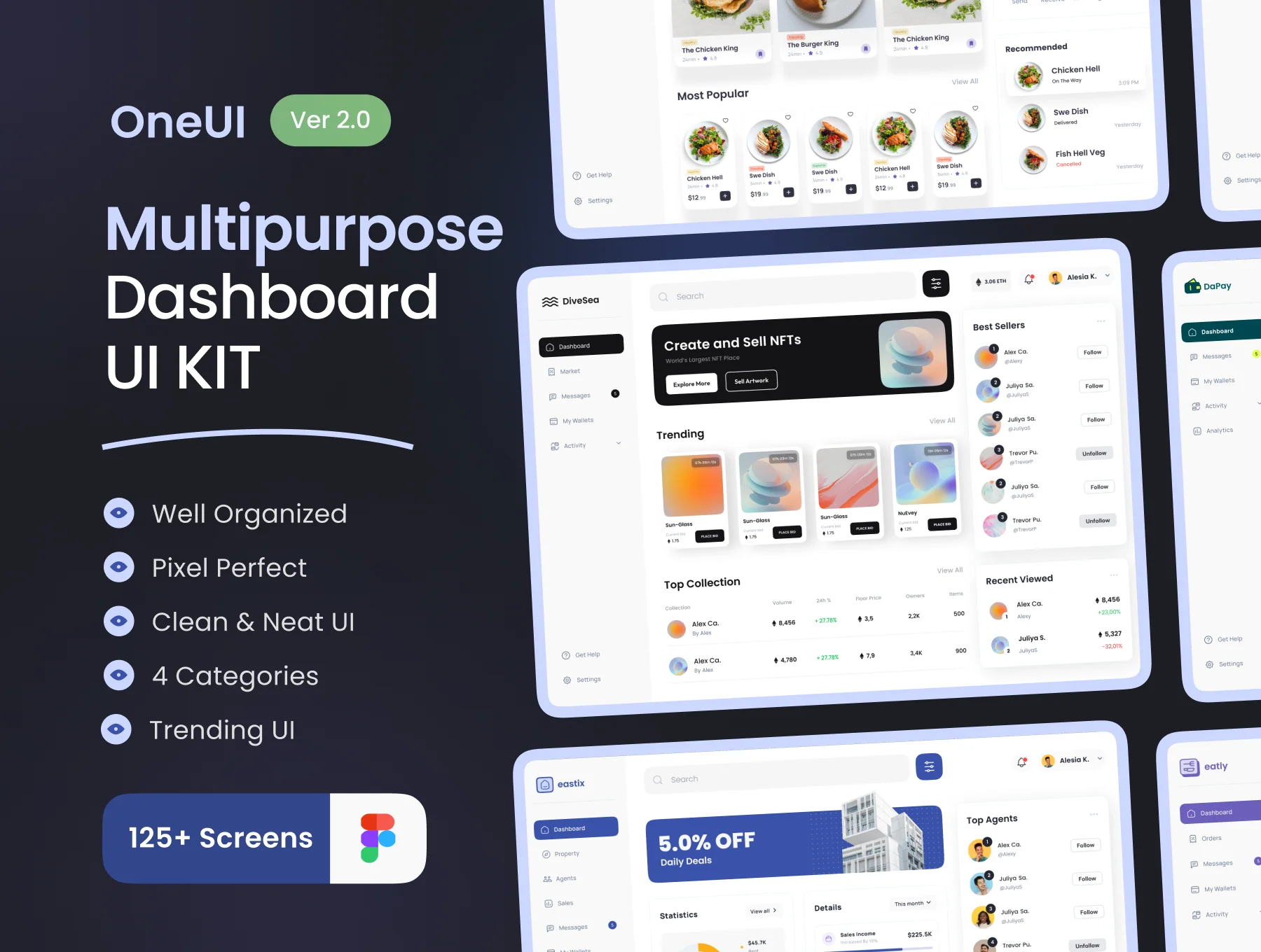 OneUI Version 2.0 - Multipurpose DashBoard UI Kit