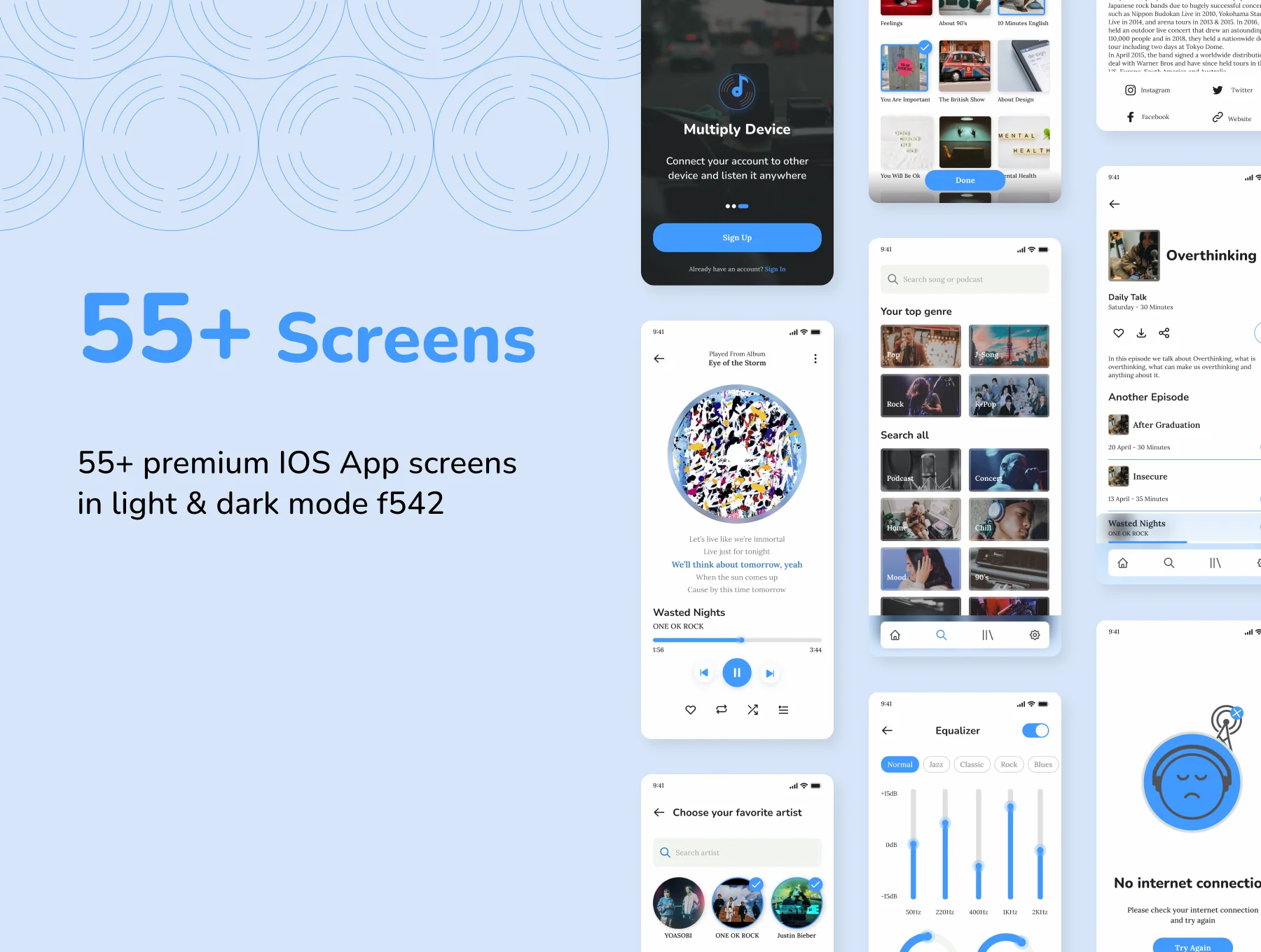 Ongaku - Music & Podcast App UI Kit 3