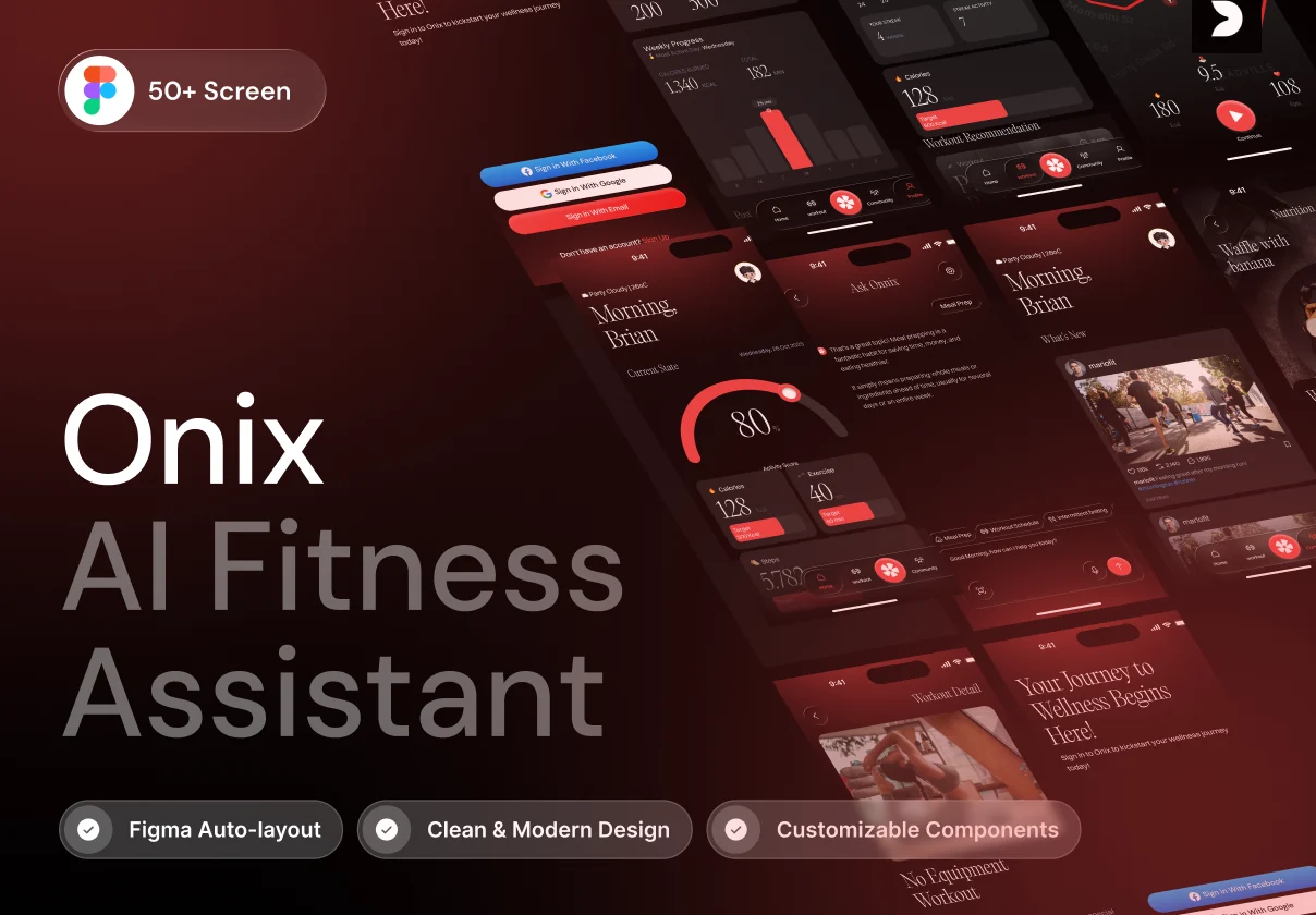 Onix – AI Fitness Assistant UI Kit