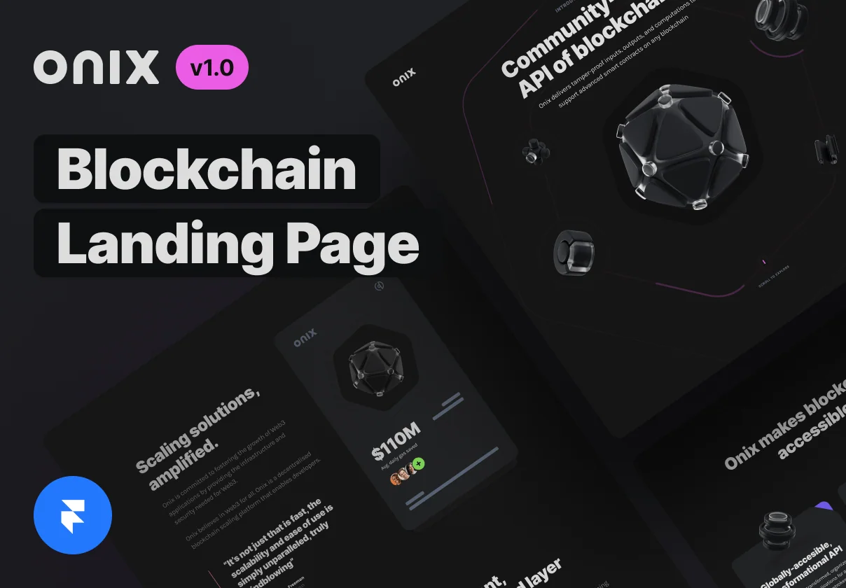 Onix Blockchain Landing Page for Framer
