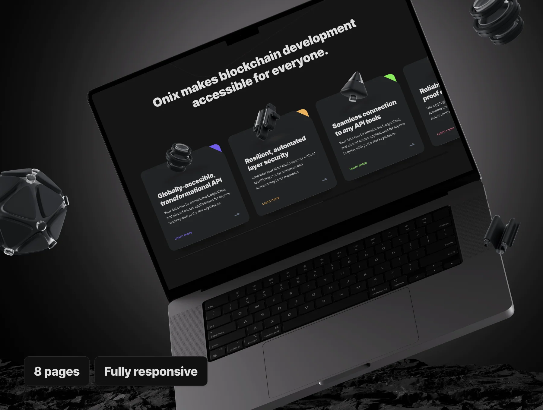 Onix Blockchain Landing Page for Framer 2