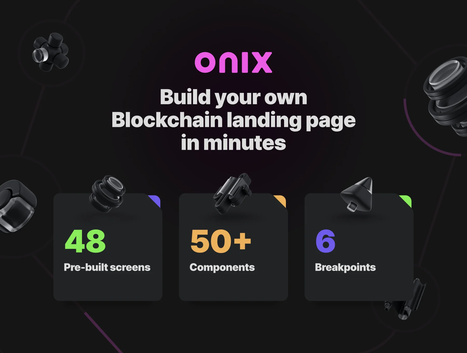 Onix Blockchain Landing Page UI Design Kit 3
