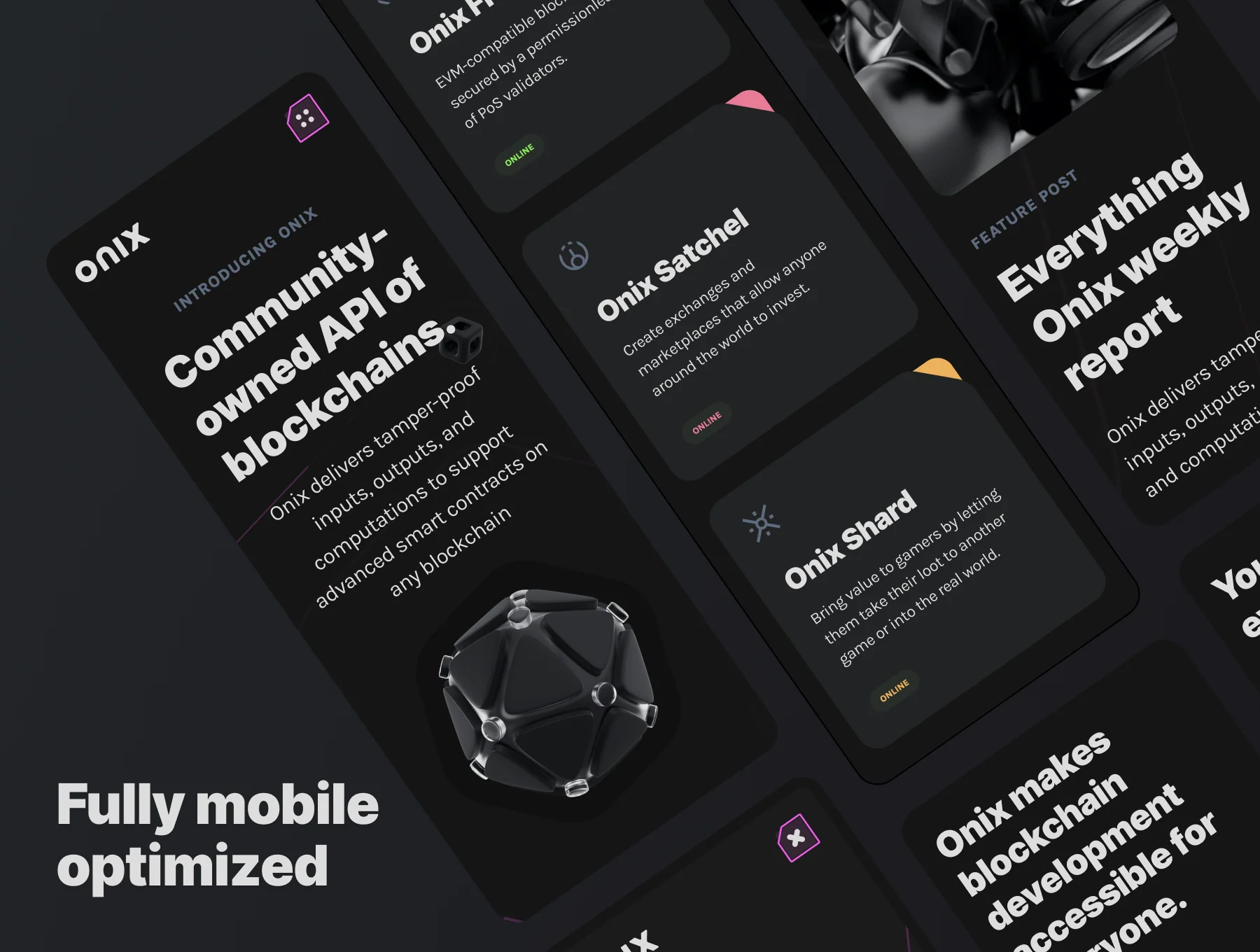 Onix Blockchain Landing Page UI Design Kit 4