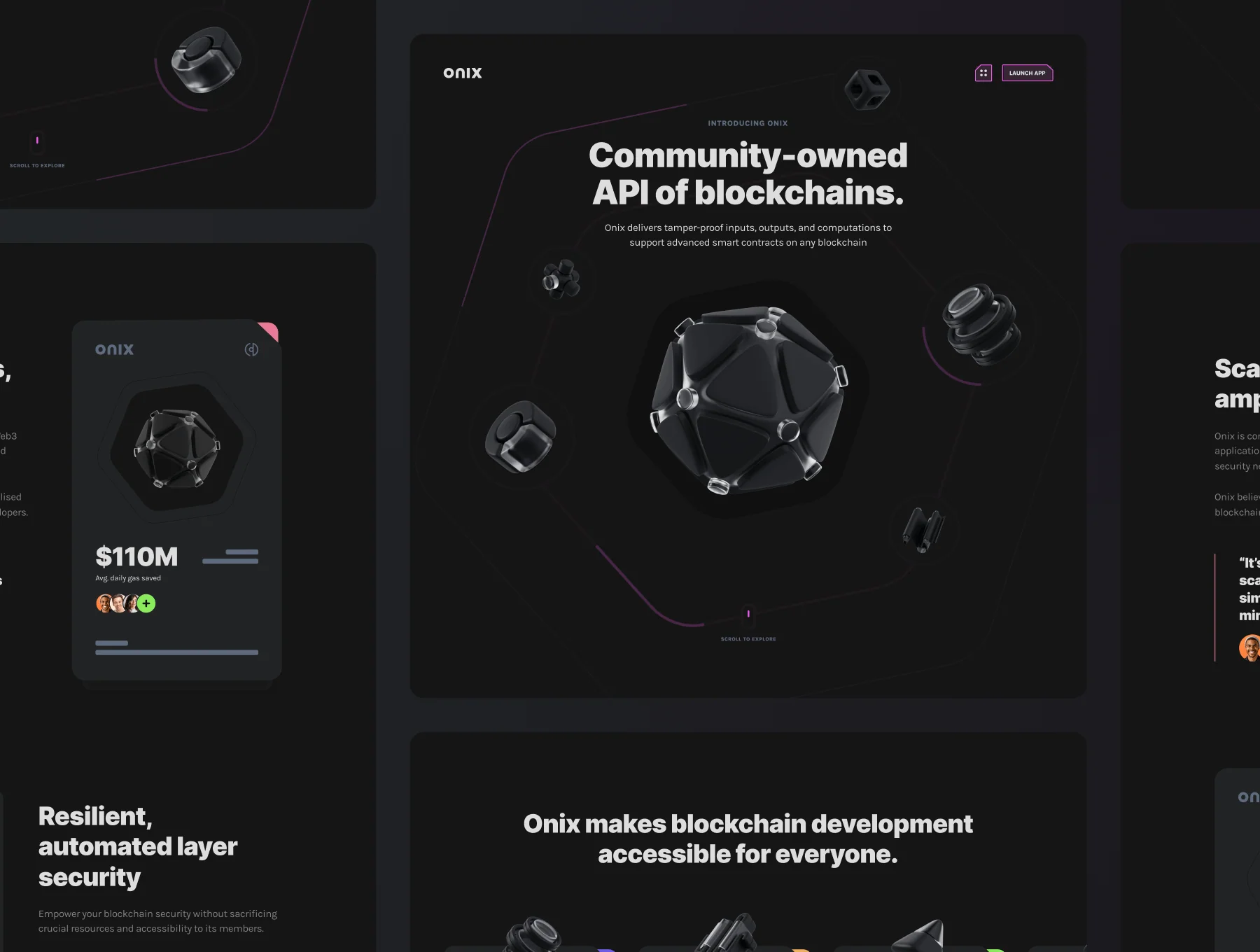 Onix Blockchain Landing Page UI Design Kit 7