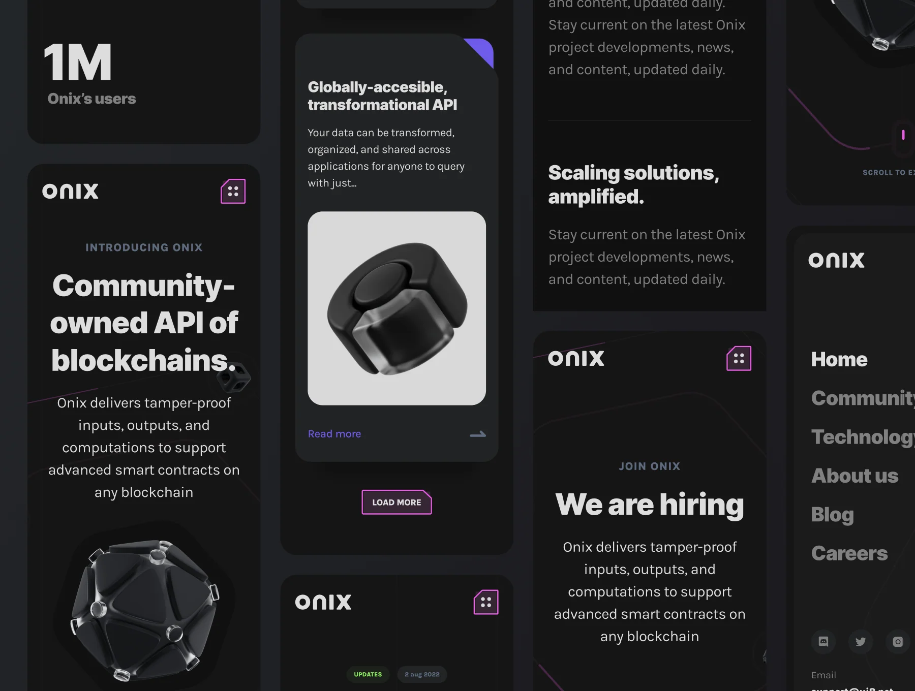 Onix Blockchain Landing Page UI Design Kit 8