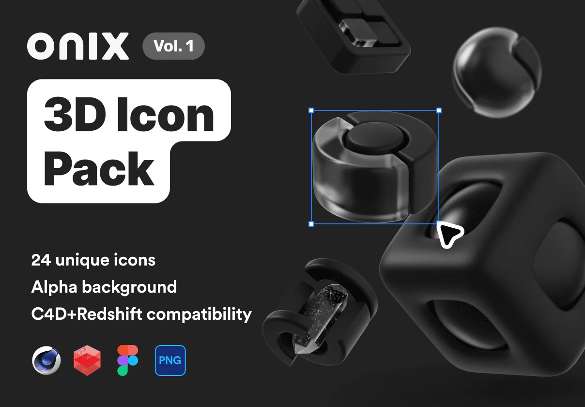 Onix vol. 1 – 3D Icon Pack
