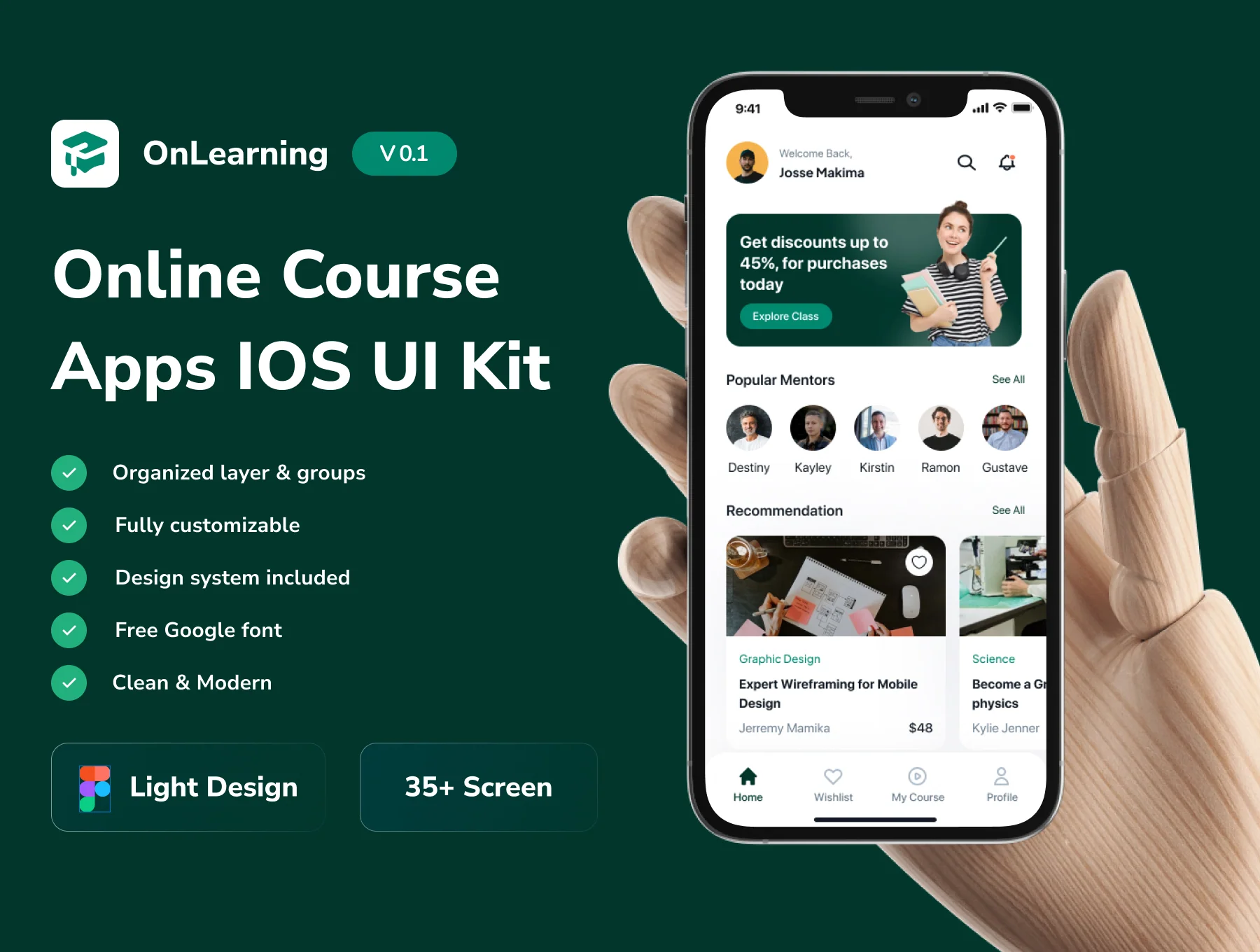 OnLearning - Online Course Apps IOS UI Kit