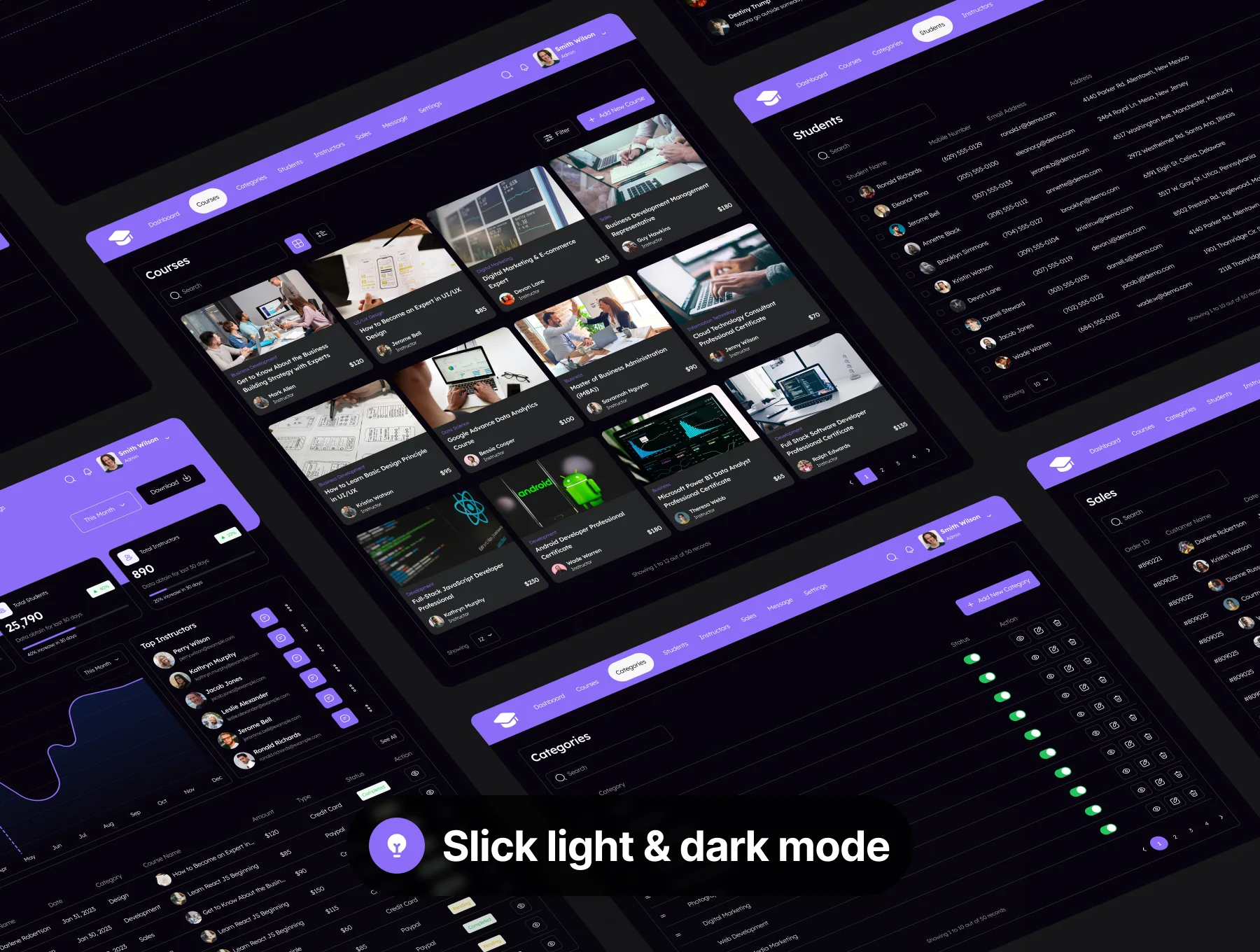 Online Course Admin UI Kit 6