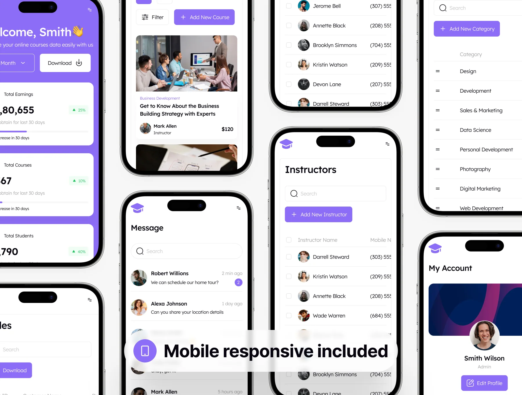 Online Course Admin UI Kit 7